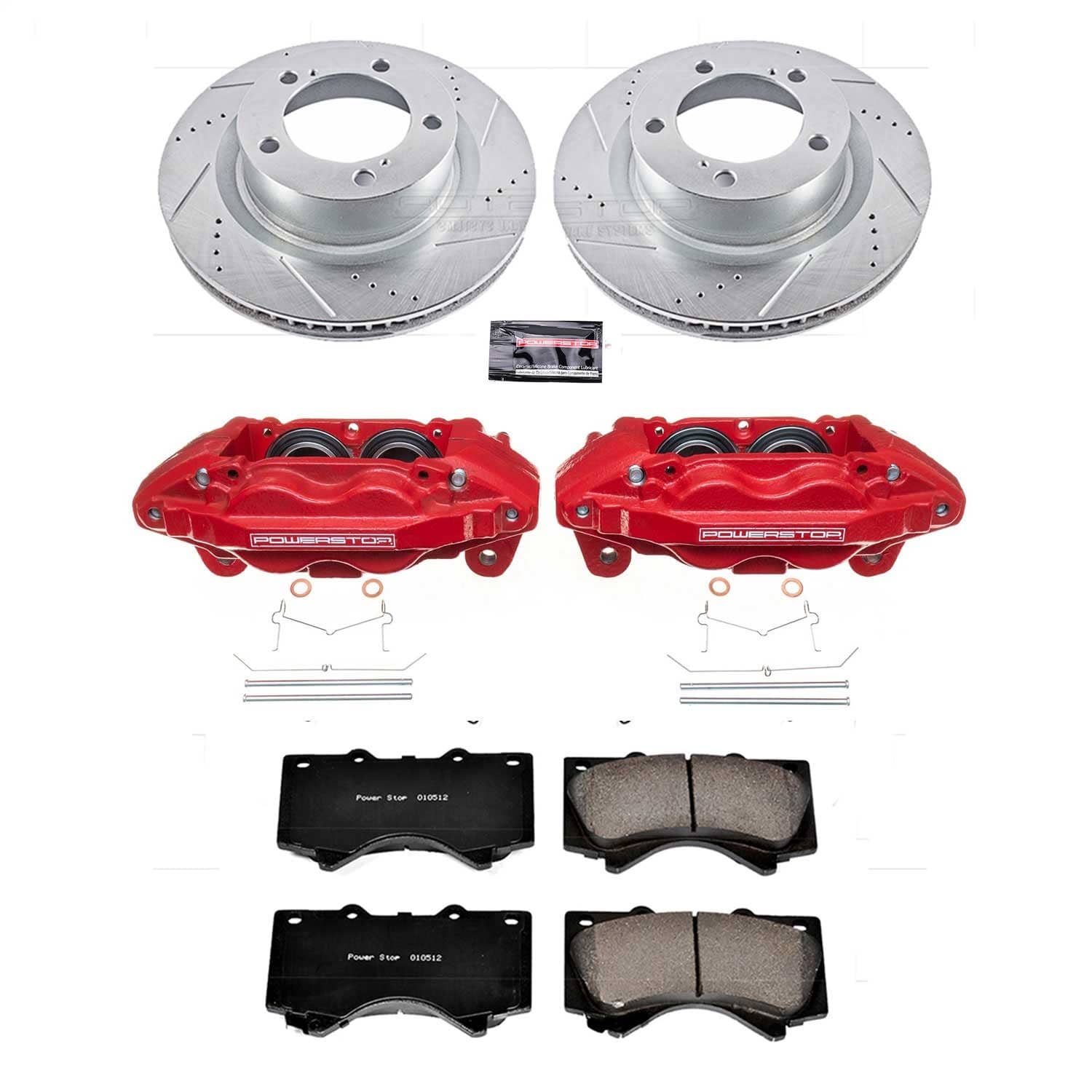 Power Stop - KC2952A - Front - Disc Brake Pad/Caliper and Rotor Kit