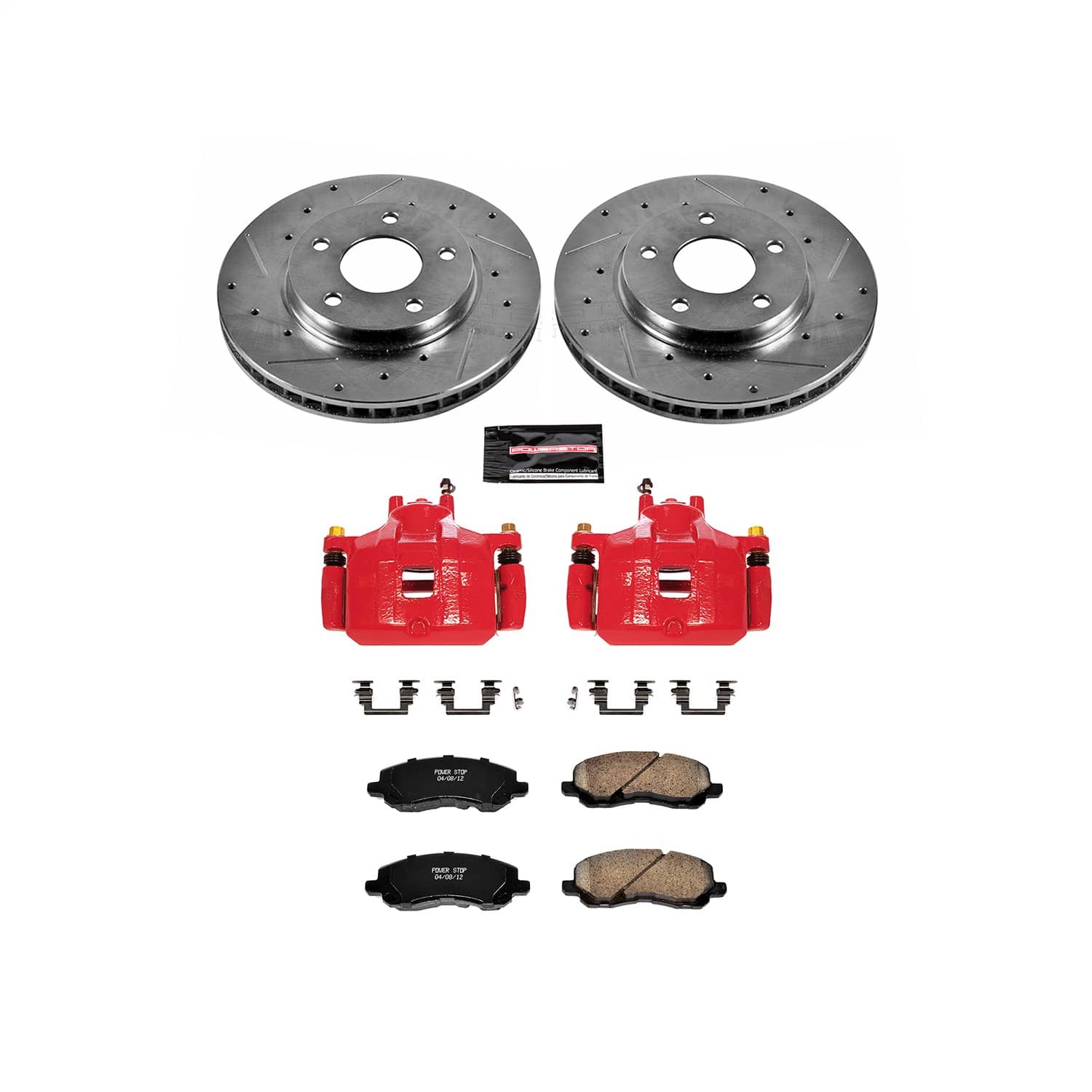 Power Stop - KC2992A - Front - Disc Brake Pad/Caliper and Rotor Kit