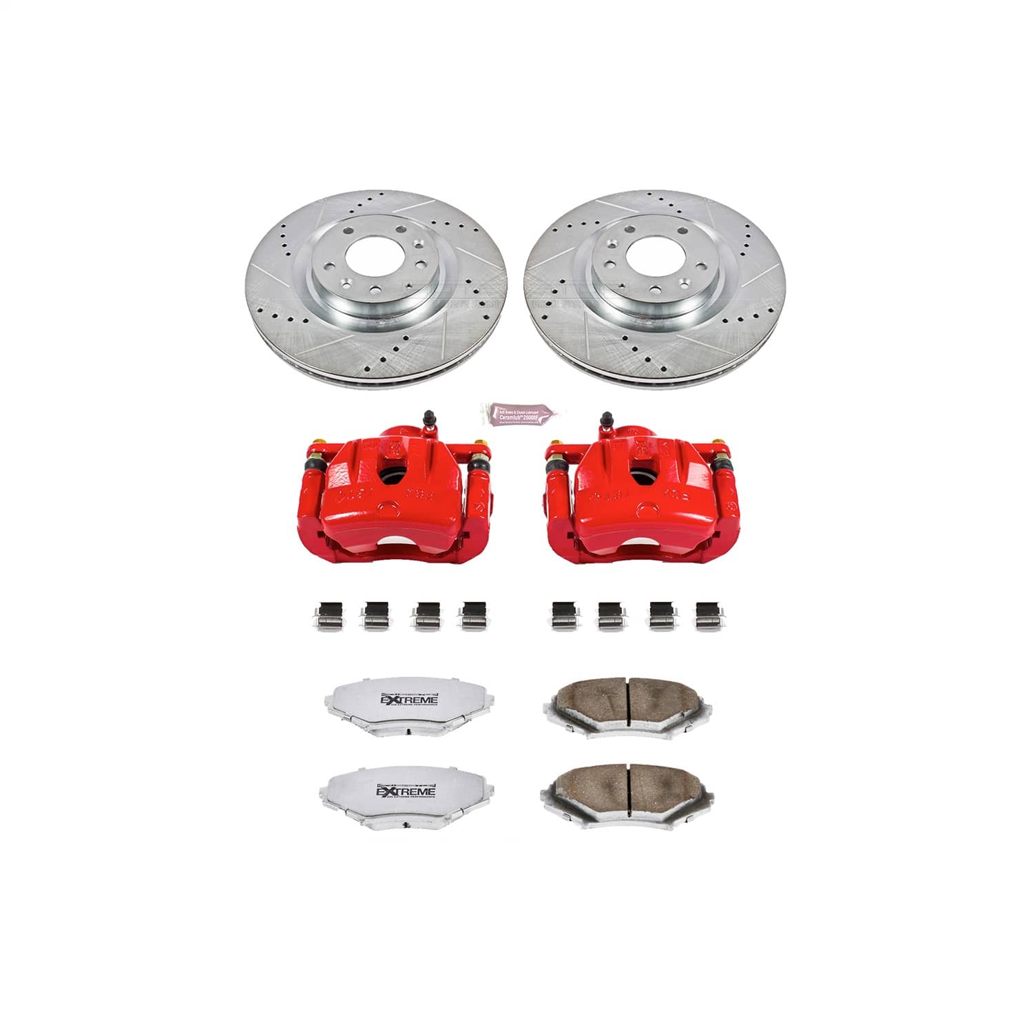 Power Stop - KC3026-26 - Front - Disc Brake Pad/Caliper and Rotor Kit