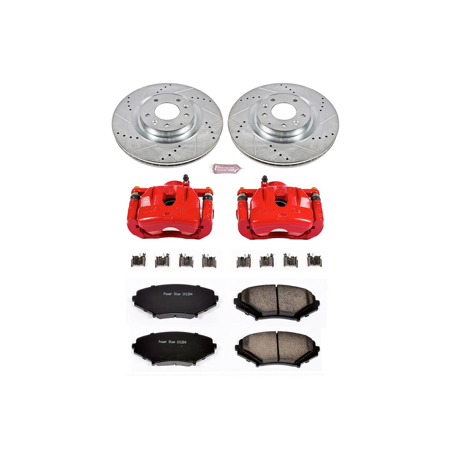 Power Stop - KC3026 - Front - Disc Brake Pad/Caliper and Rotor Kit