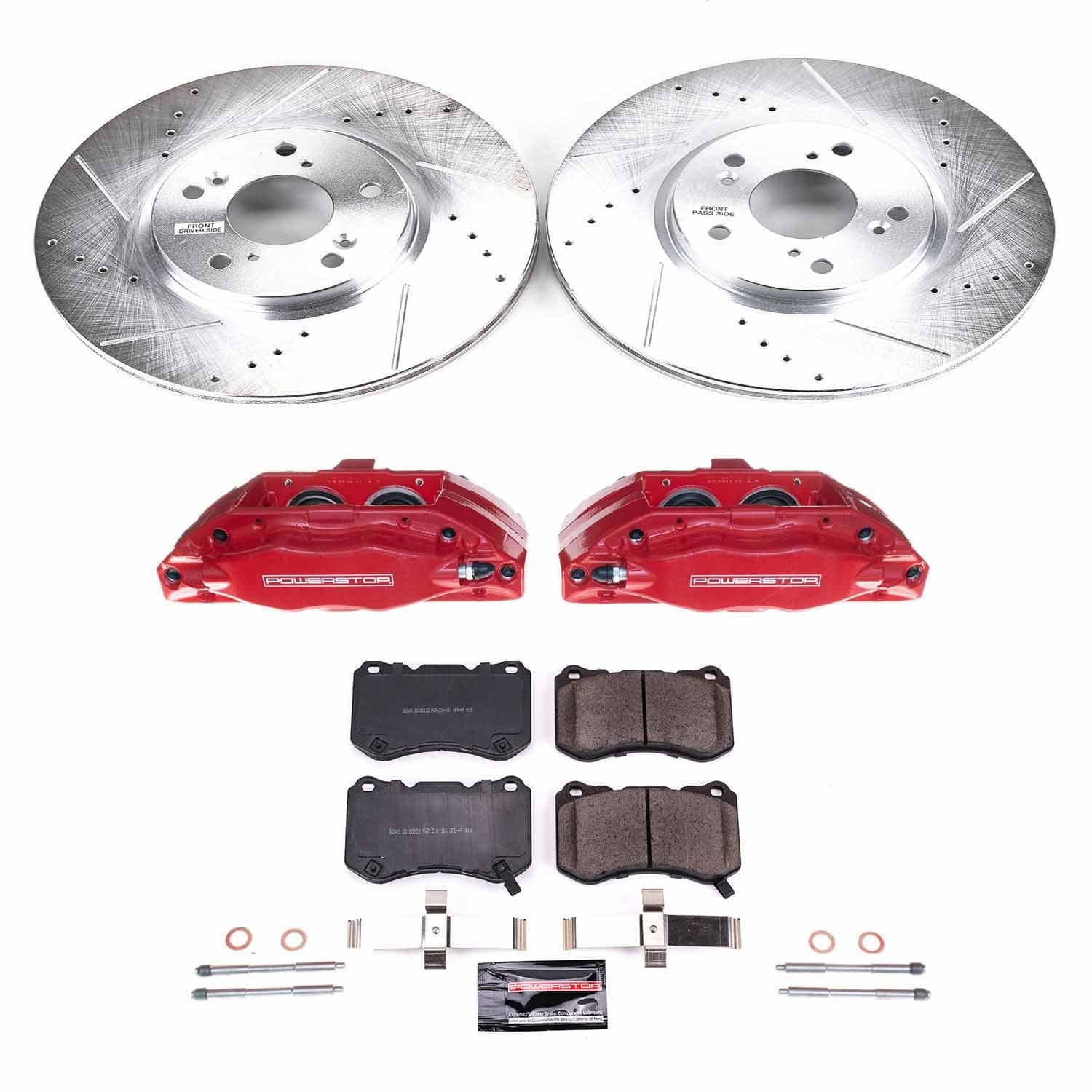 Power Stop - KC3029 - Front - Disc Brake Pad/Caliper and Rotor Kit