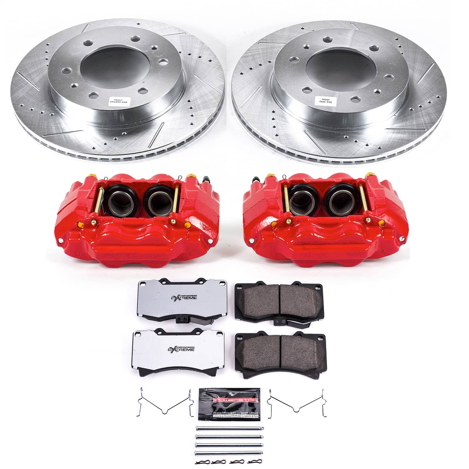Power Stop - KC3035-36 - Front - Disc Brake Pad/Caliper and Rotor Kit