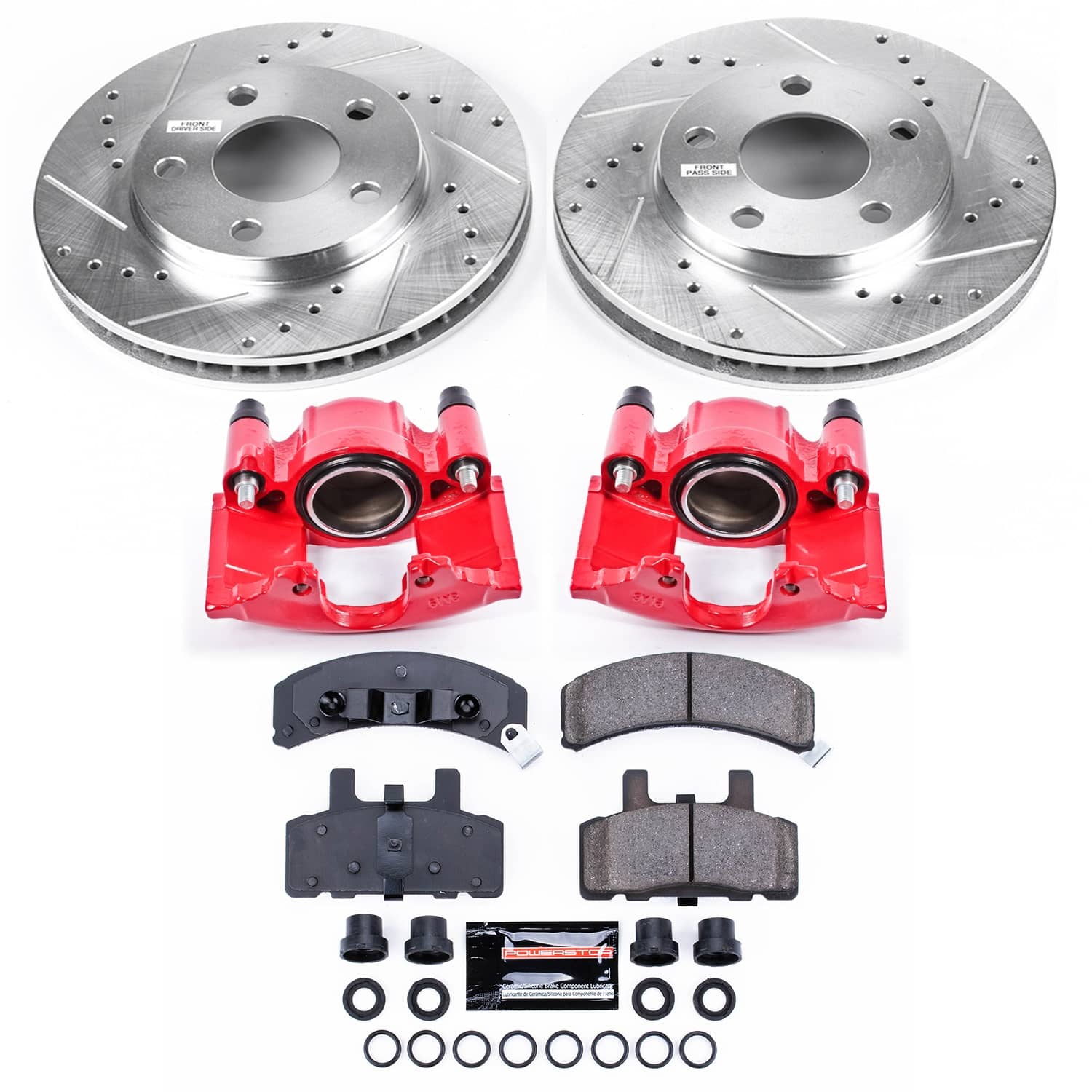 Power Stop - KC3132 - Front - Disc Brake Pad/Caliper and Rotor Kit