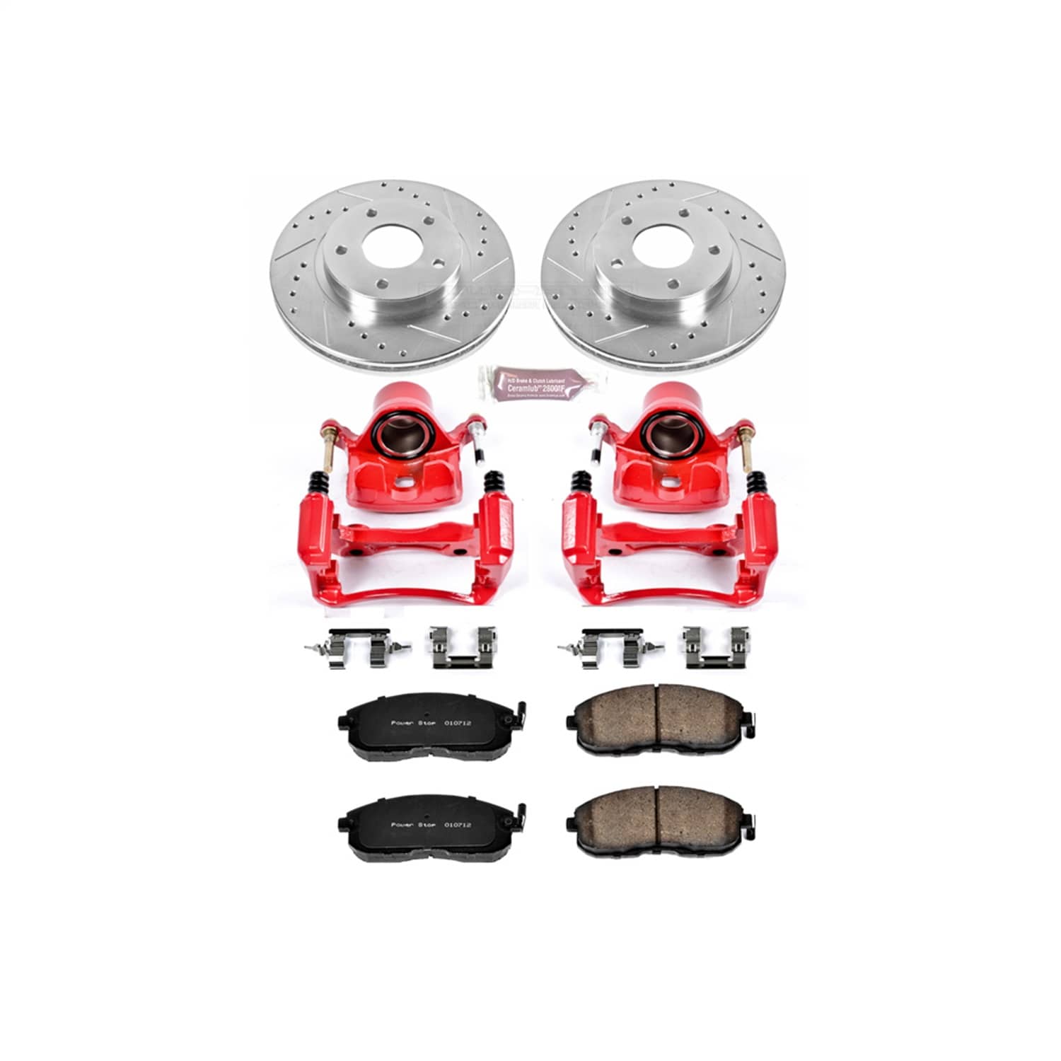 Power Stop - KC3137 - Front - Disc Brake Pad/Caliper and Rotor Kit