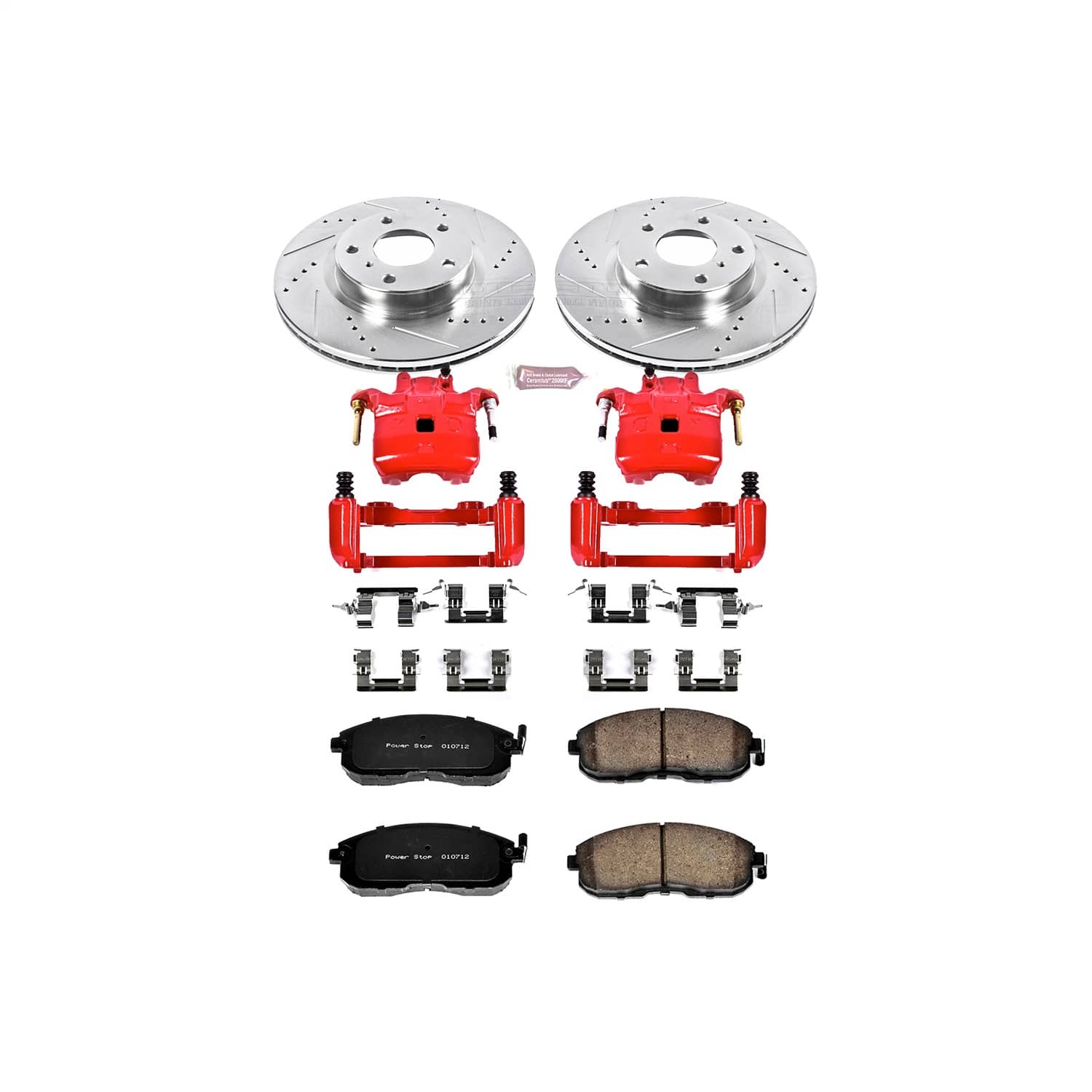 Power Stop - KC3140 - Front - Disc Brake Pad/Caliper and Rotor Kit