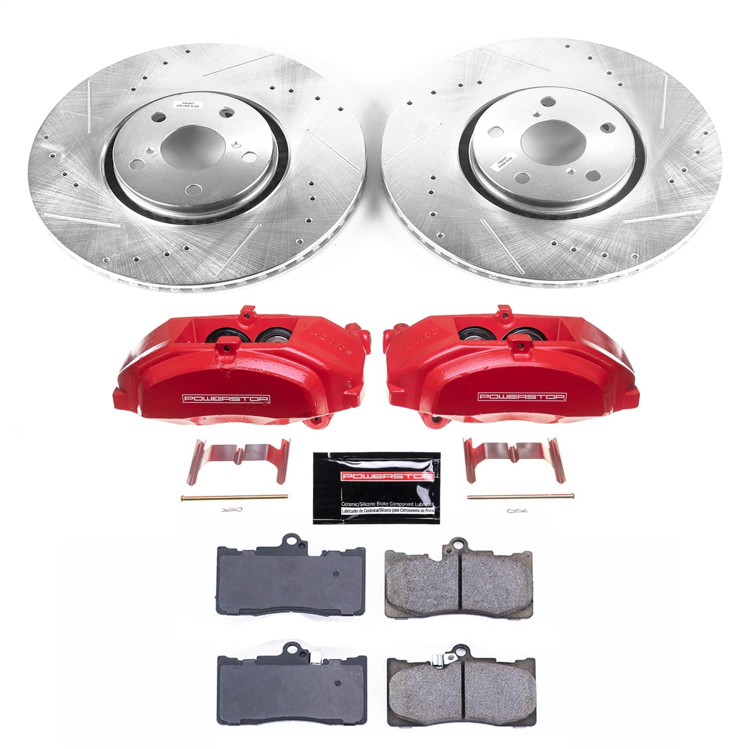 Power Stop - KC4633 - Front - Disc Brake Pad/Caliper and Rotor Kit