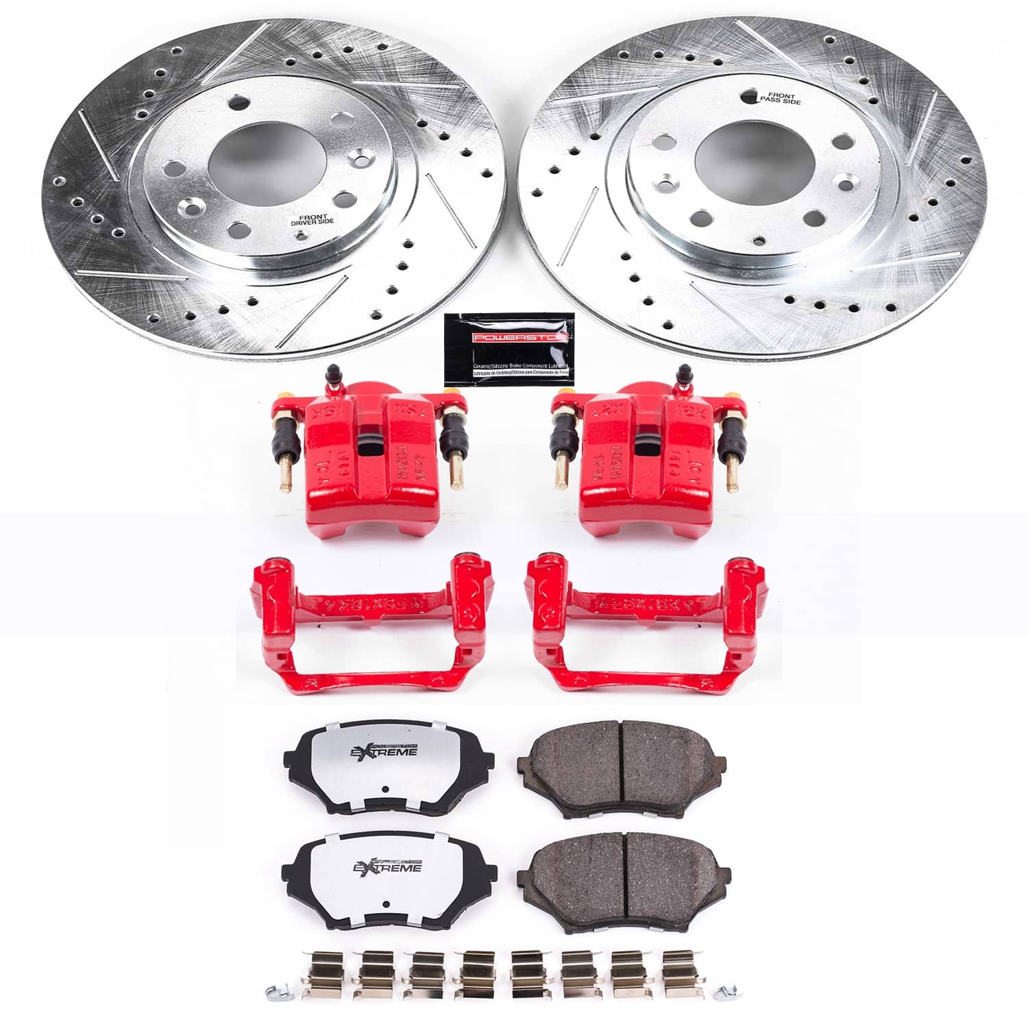 Power Stop - KC4659-26 - Front - Disc Brake Pad/Caliper and Rotor Kit