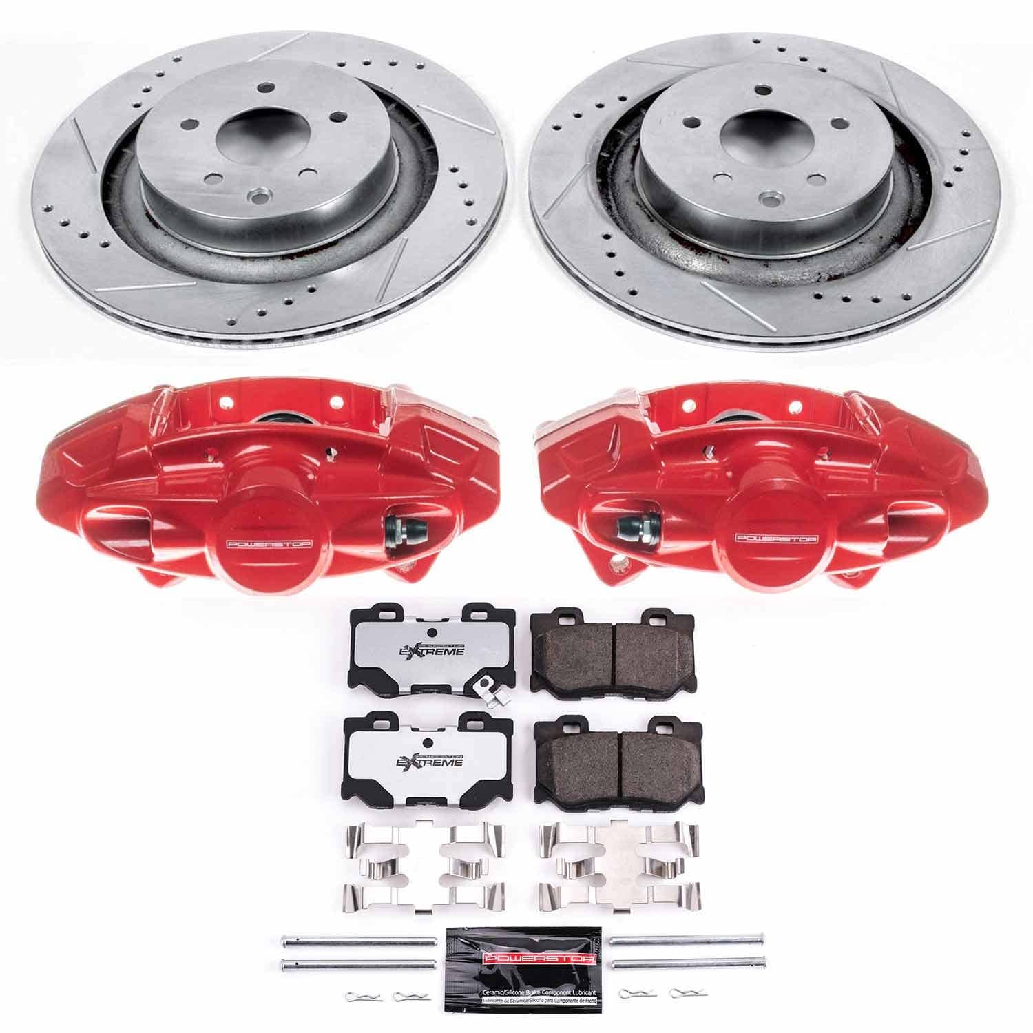 Power Stop - KC4732-26 - Rear - Disc Brake Pad/Caliper and Rotor Kit