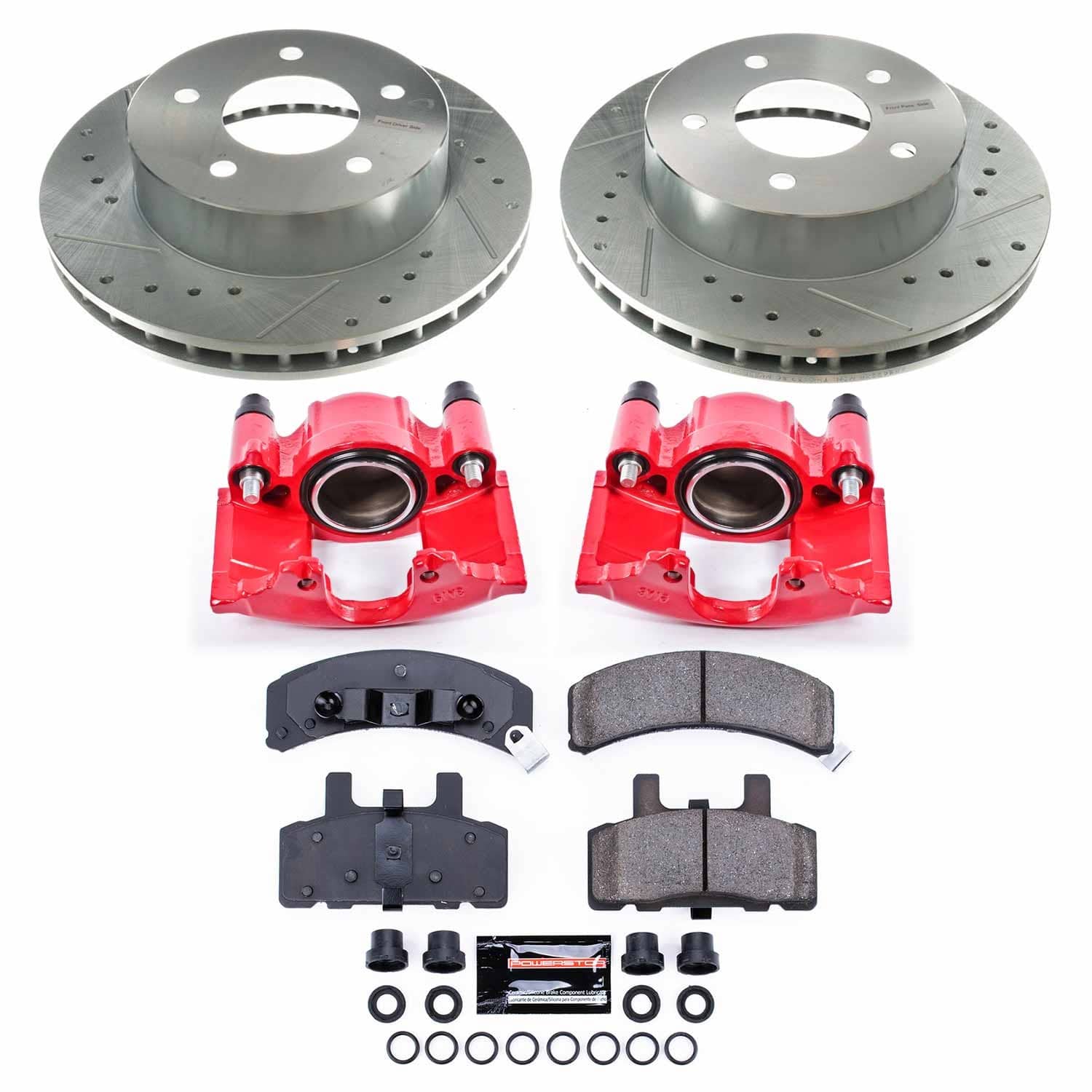 Power Stop - KC4873 - Front - Disc Brake Pad/Caliper and Rotor Kit