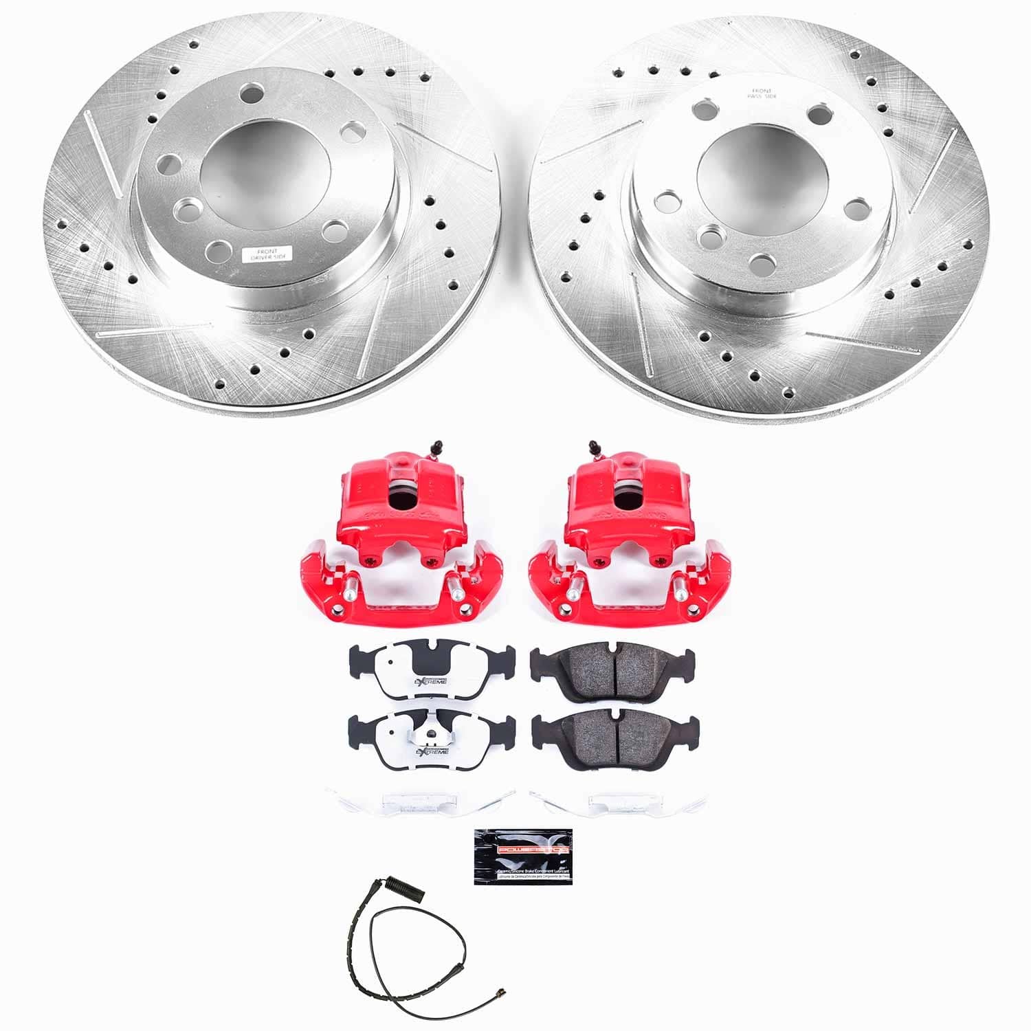 Power Stop - KC496-26 - Front - Disc Brake Pad/Caliper and Rotor Kit