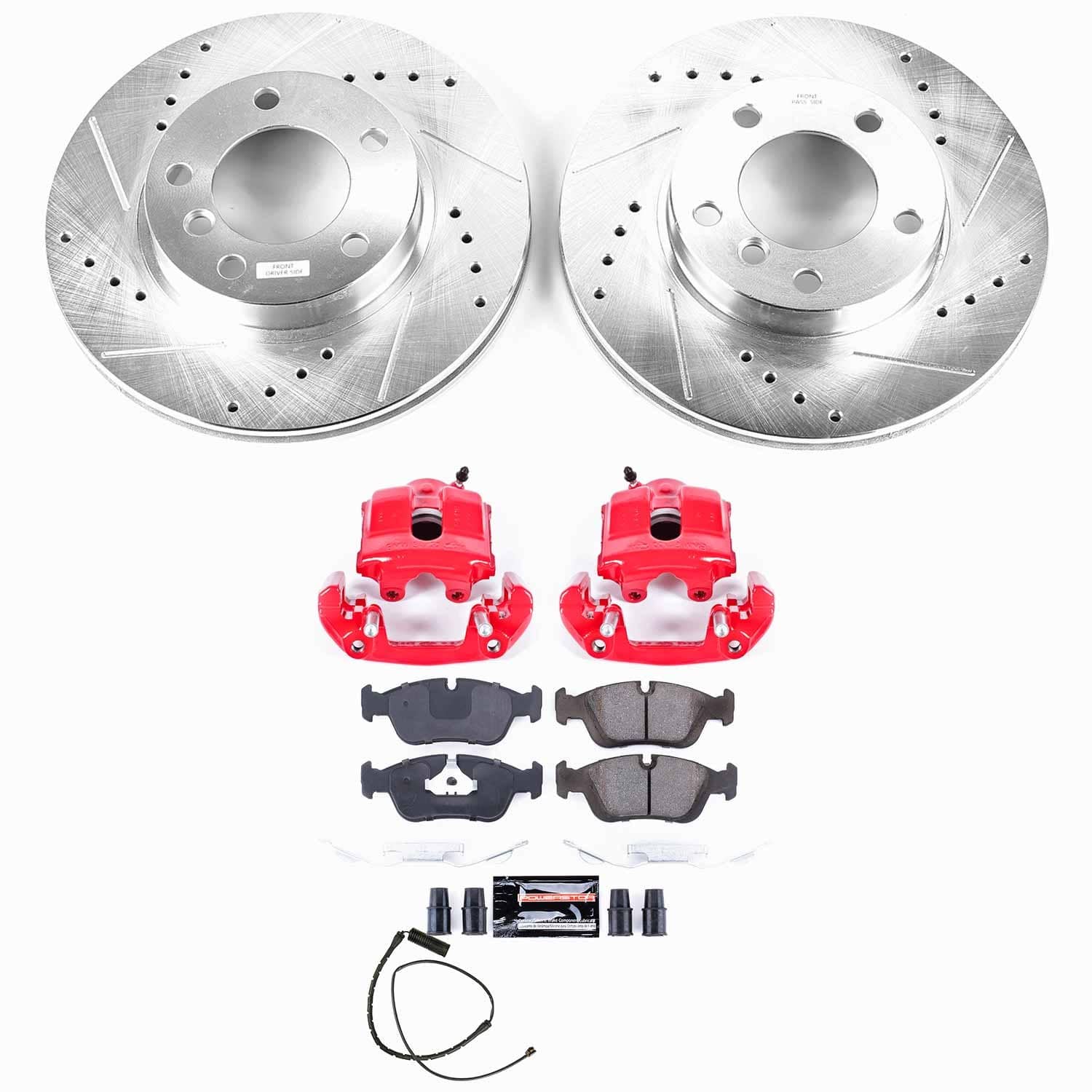 Power Stop - KC496 - Front - Disc Brake Pad/Caliper and Rotor Kit