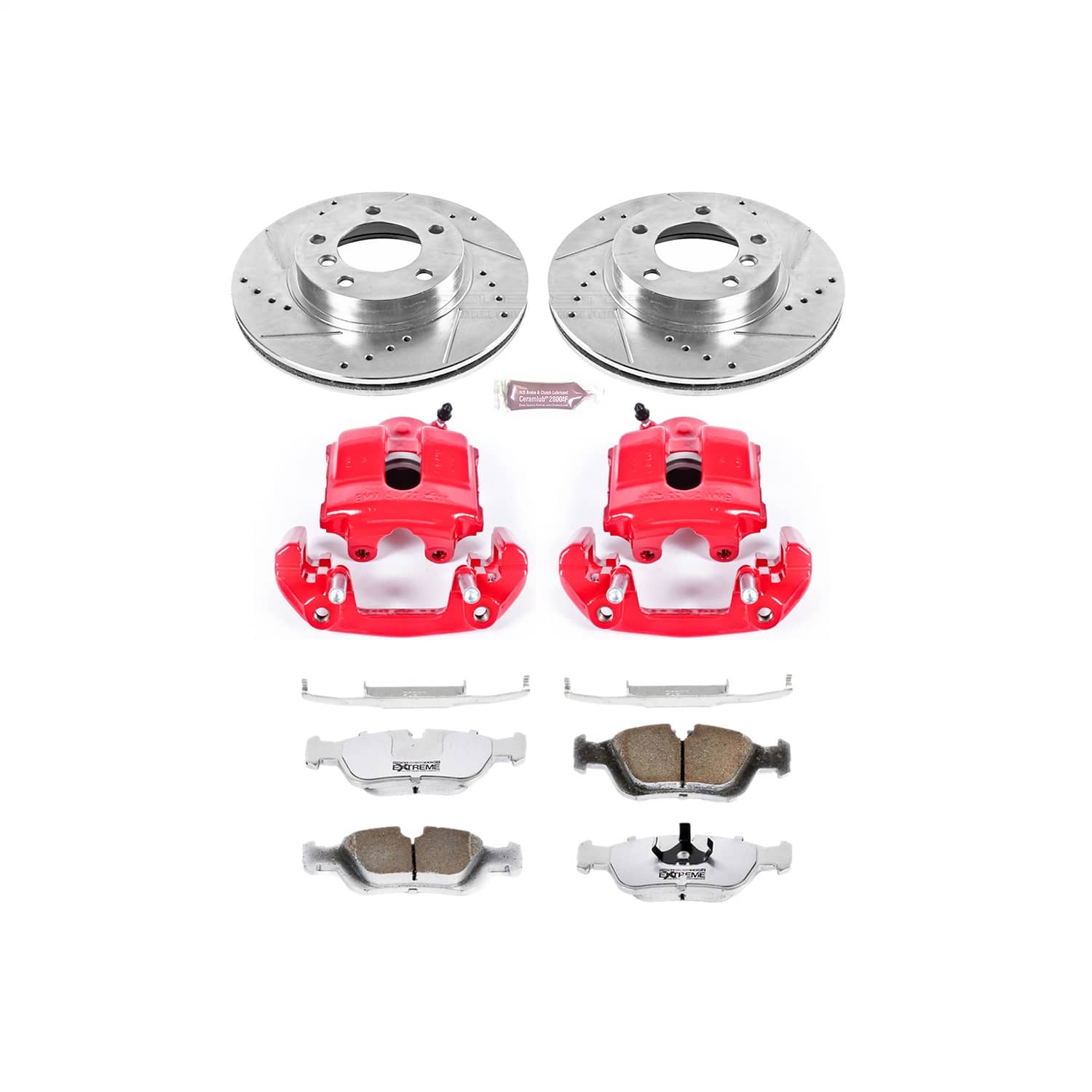 Power Stop - KC497-26 - Front - Disc Brake Pad/Caliper and Rotor Kit