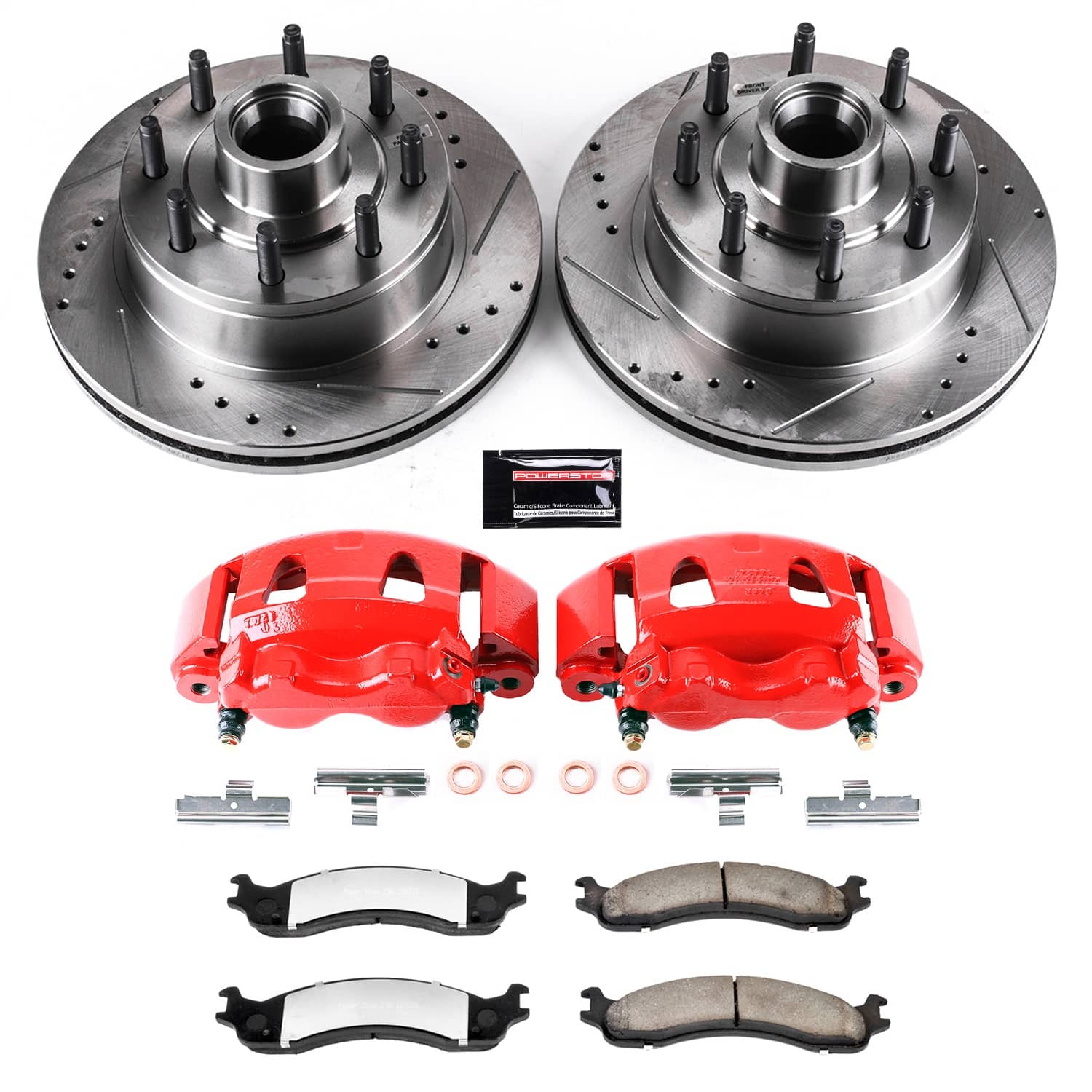 Power Stop - KC5088-36 - Front - Disc Brake Pad/Caliper and Rotor Kit