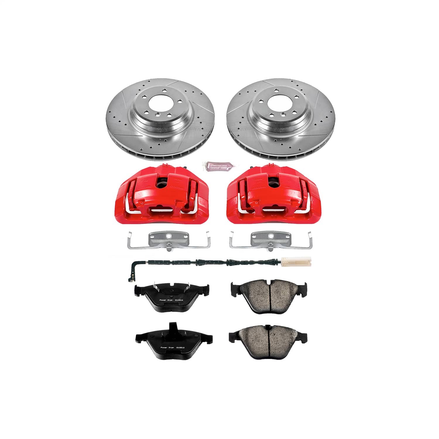 Power Stop - KC5281 - Front - Disc Brake Pad/Caliper and Rotor Kit