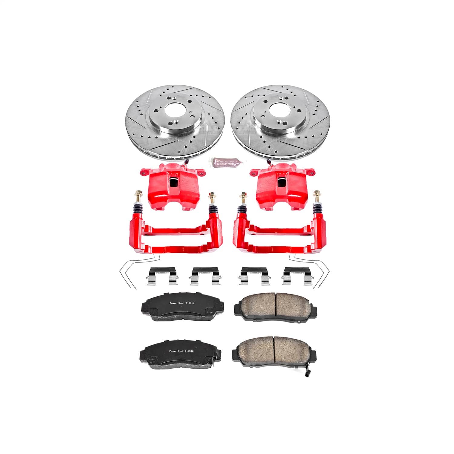 Power Stop - KC5392 - Front - Disc Brake Pad/Caliper and Rotor Kit