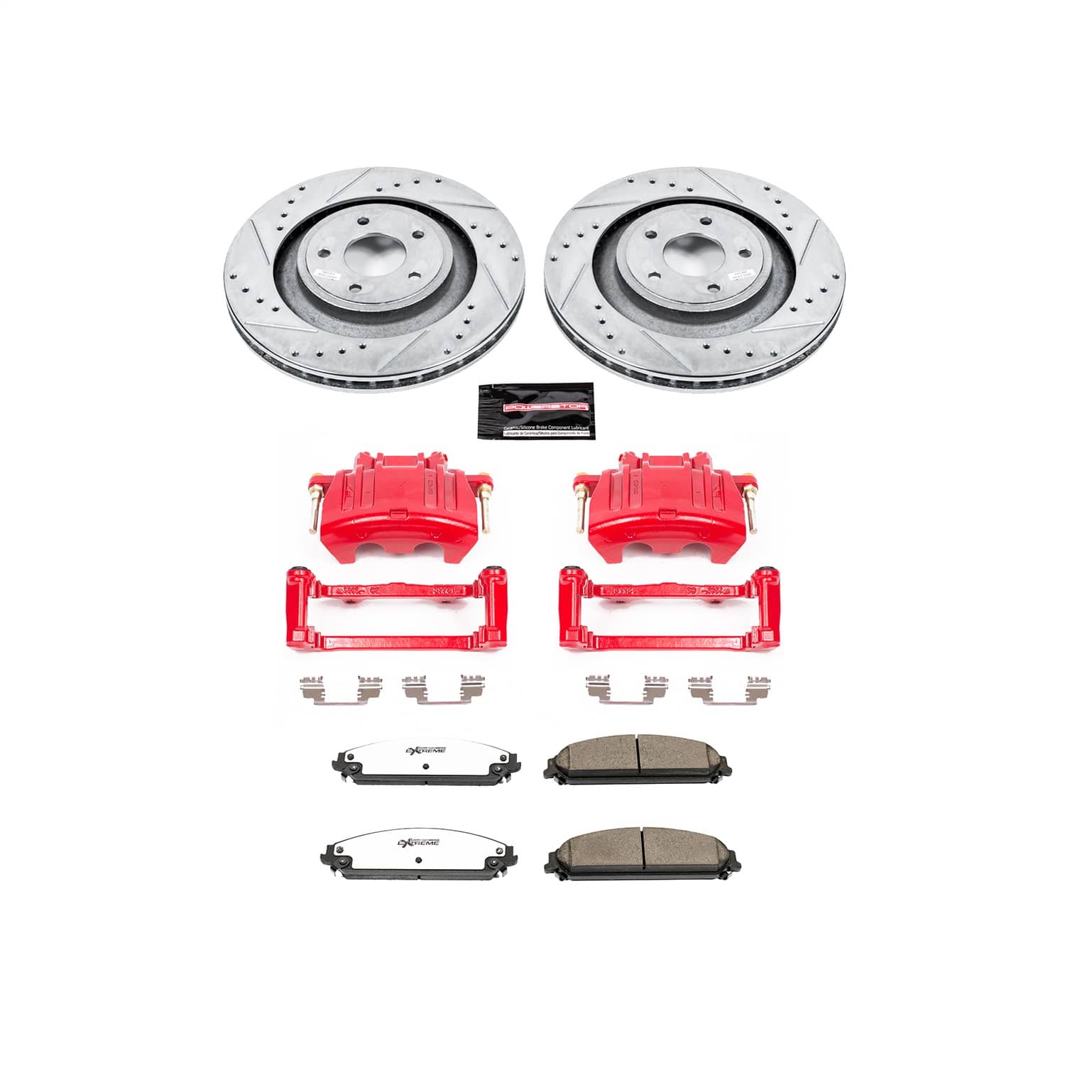 Power Stop - KC5565-26 - Front - Disc Brake Pad/Caliper and Rotor Kit
