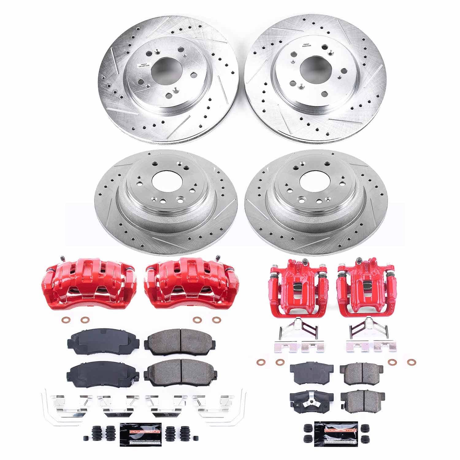Power Stop - KC5816 - Front and Rear - Disc Brake Pad and Rotor Kit