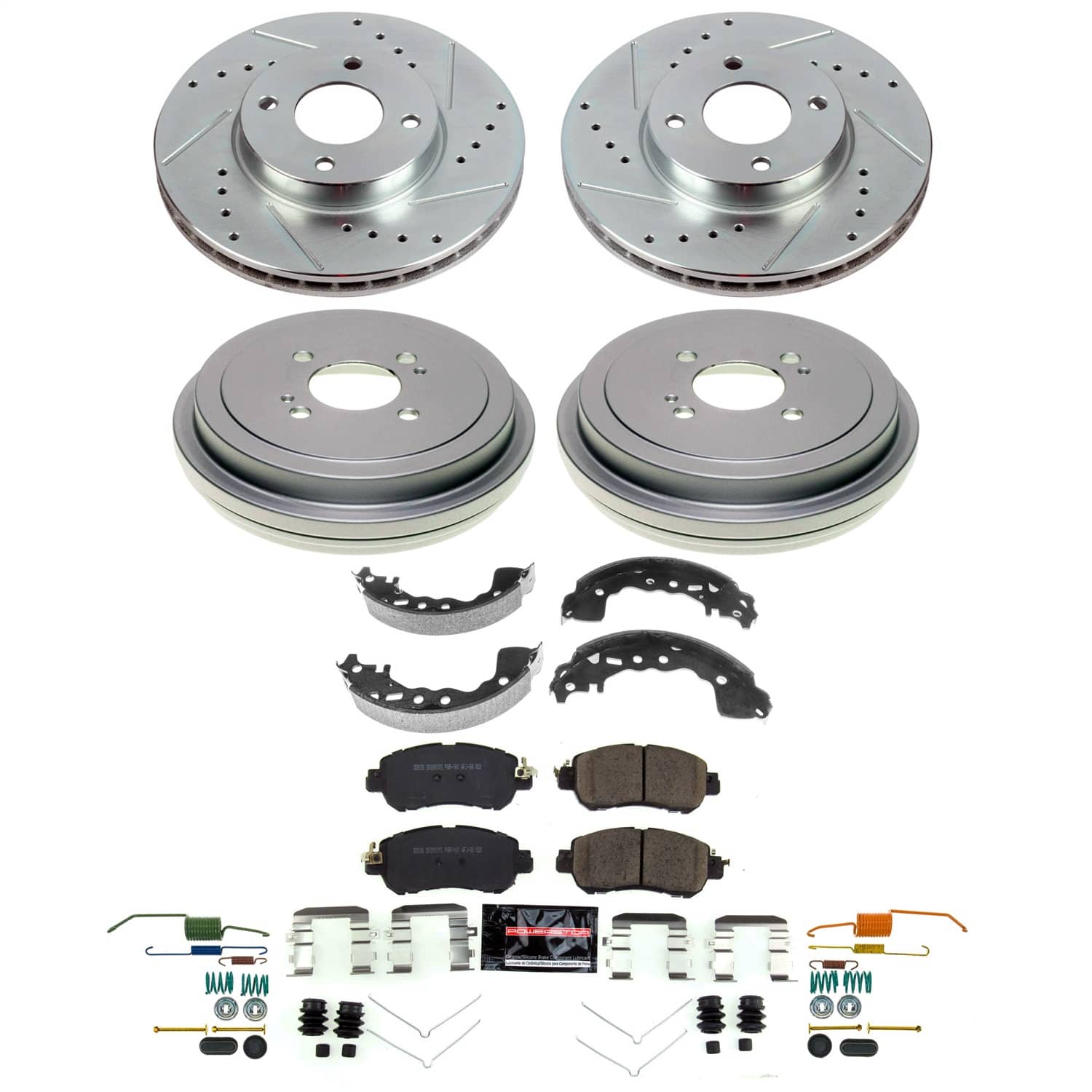 Power Stop - KC5928 - Front - Disc Brake Pad/Caliper and Rotor Kit
