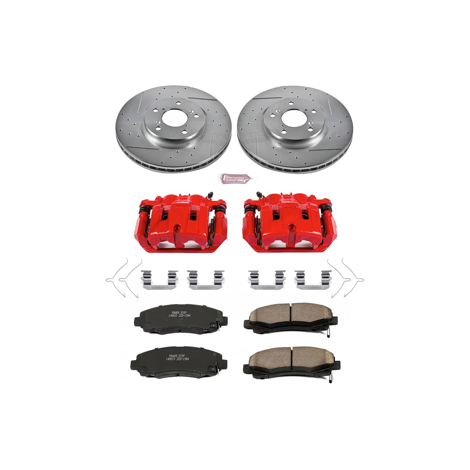 Power Stop - KC5939 - Front - Disc Brake Pad/Caliper and Rotor Kit