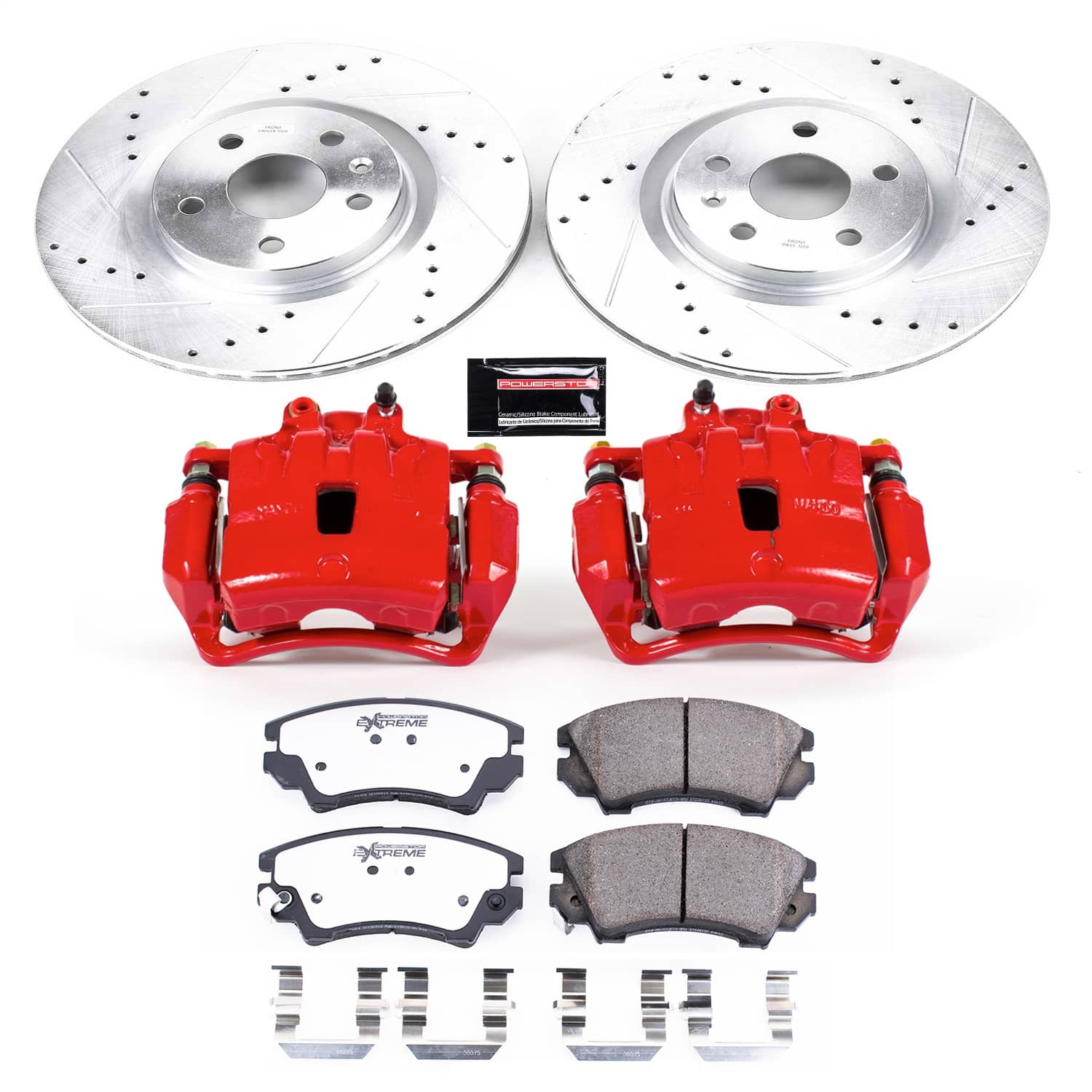 Power Stop - KC5948-26 - Front - Disc Brake Pad/Caliper and Rotor Kit