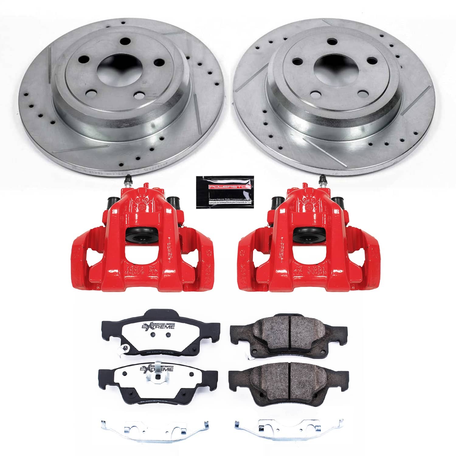 Power Stop - KC5950-36 - Rear - Disc Brake Pad/Caliper and Rotor Kit