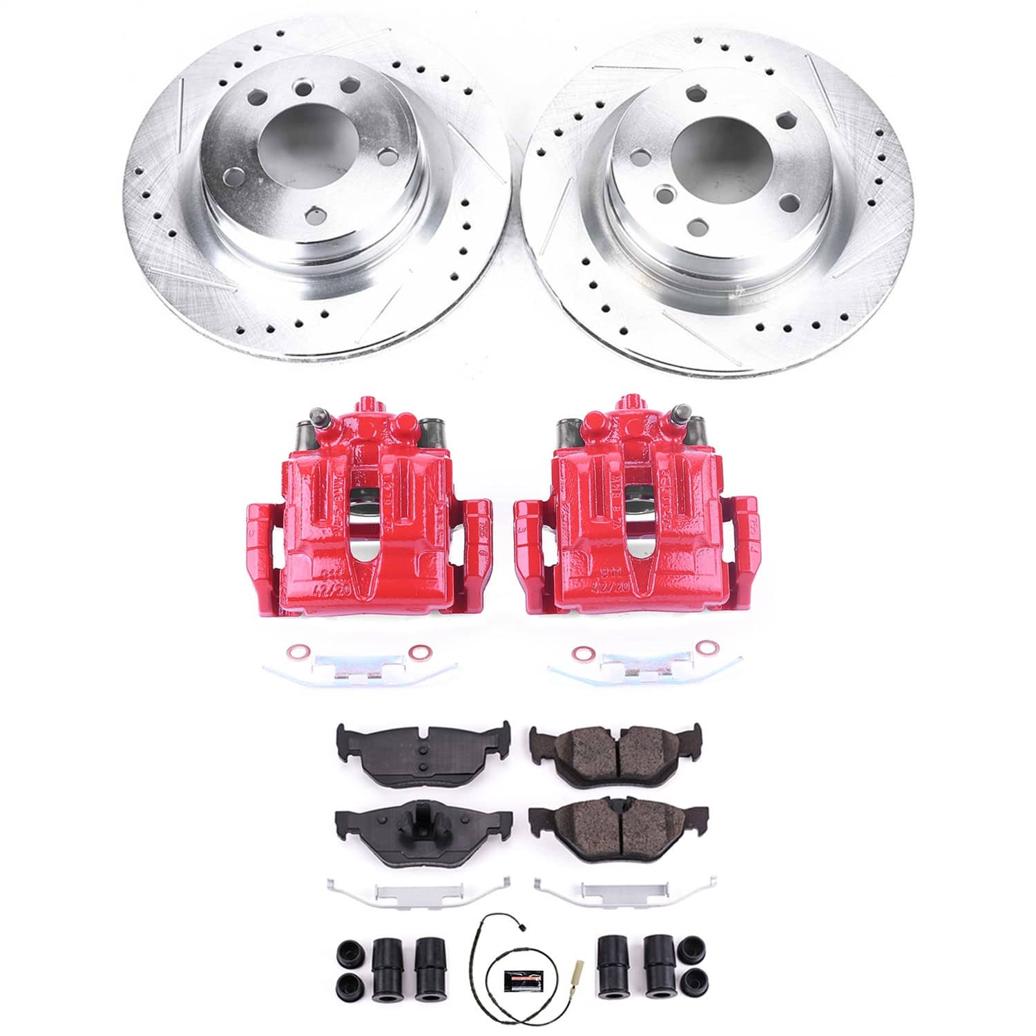 Power Stop - KC5981 - Rear - Disc Brake Pad/Caliper and Rotor Kit