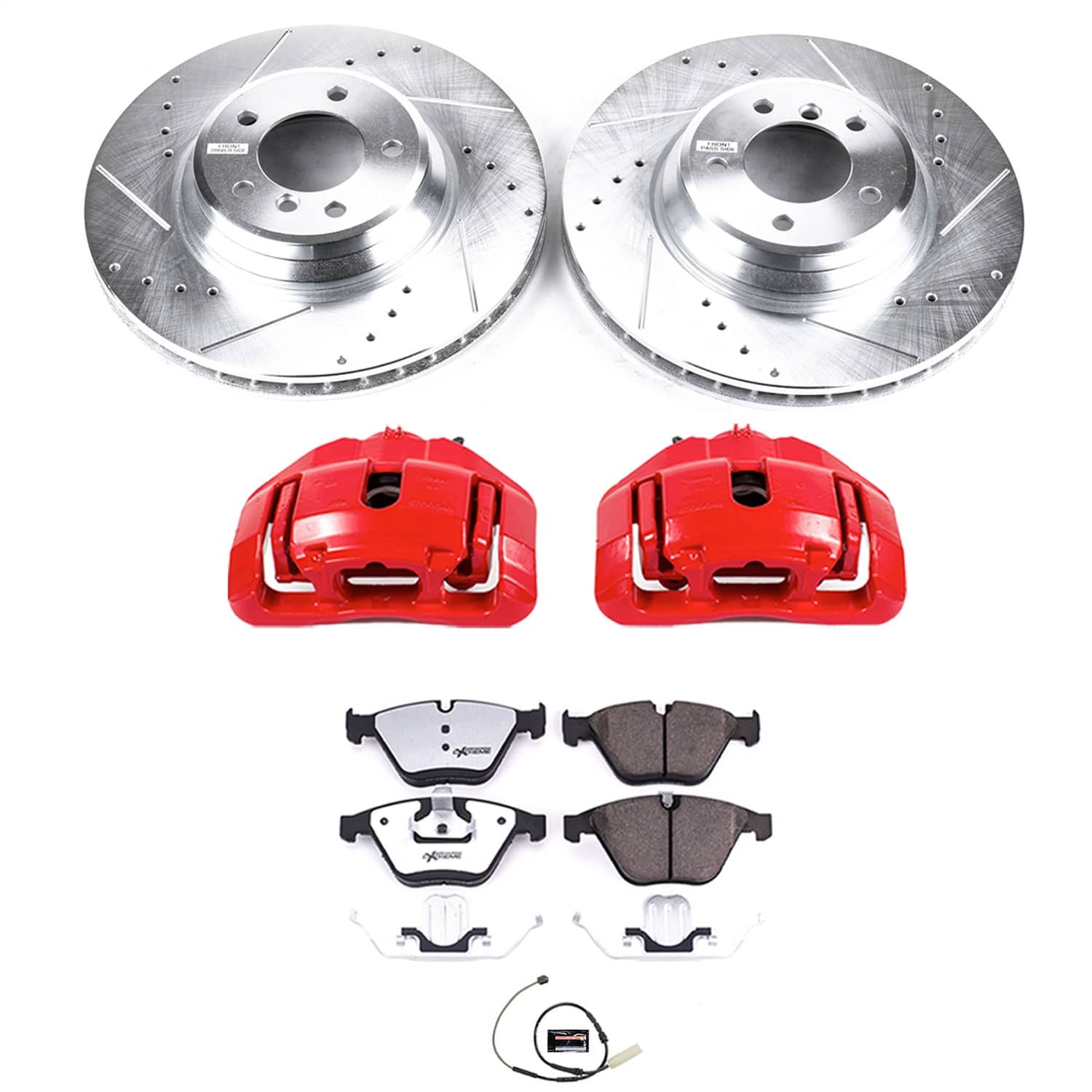 Power Stop - KC6055-26 - Front - Disc Brake Pad/Caliper and Rotor Kit