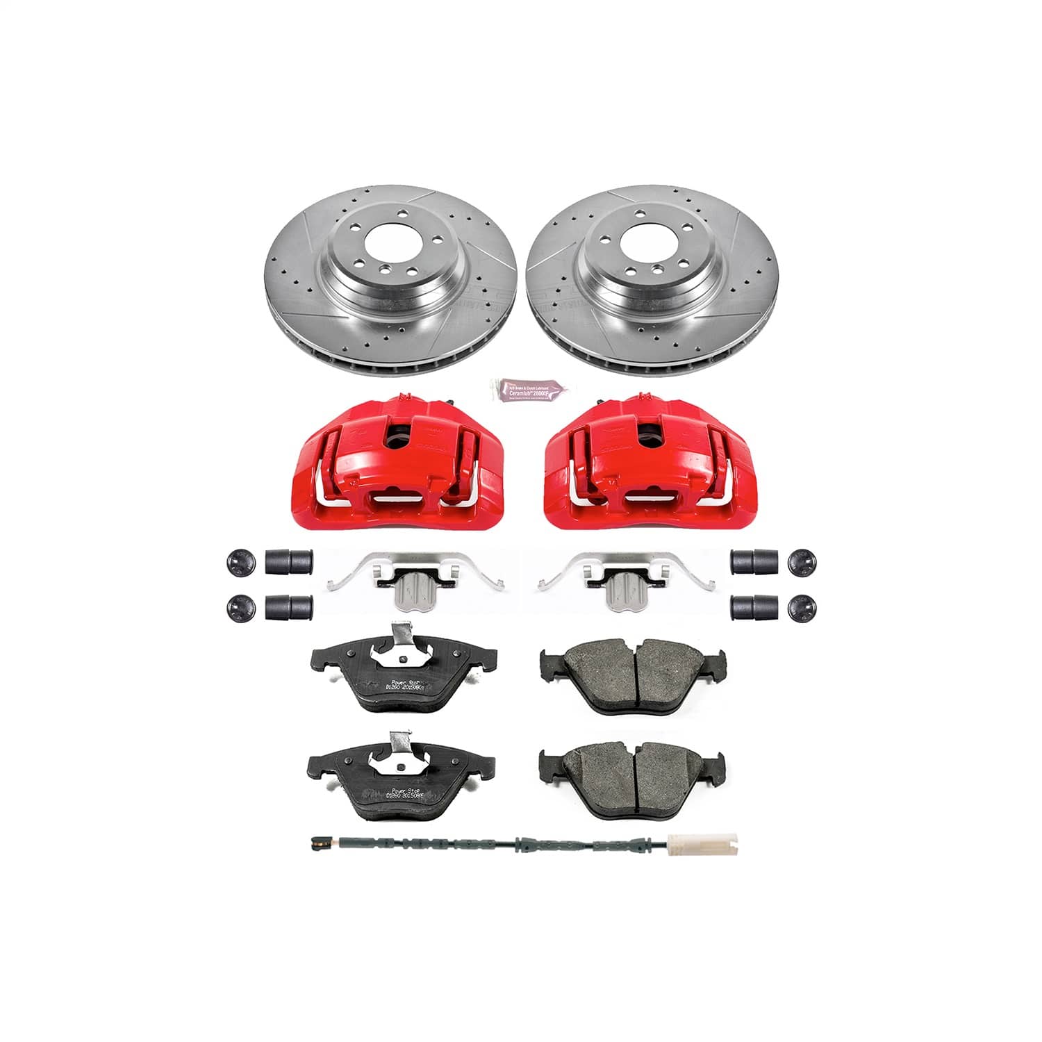 Power Stop - KC6058 - Front - Disc Brake Pad/Caliper and Rotor Kit