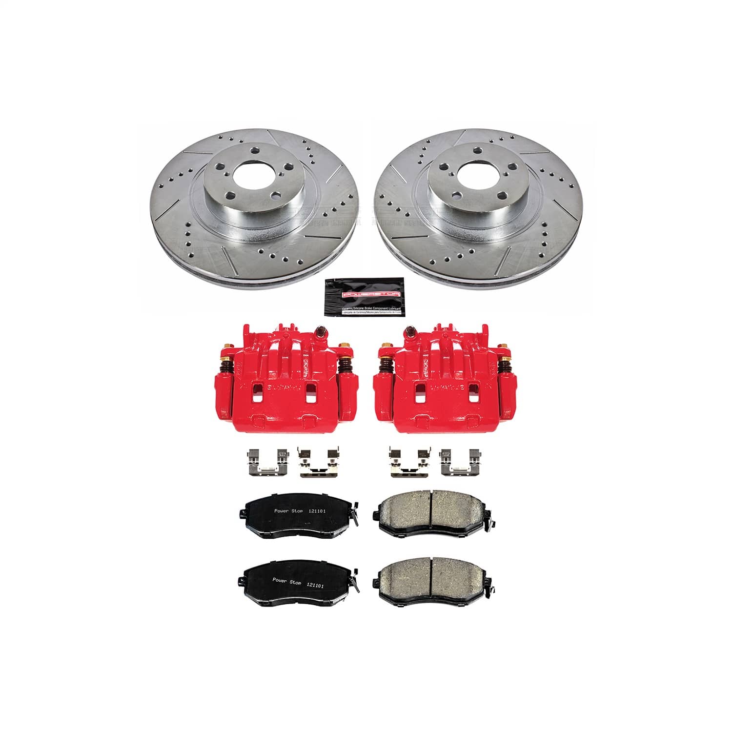 Power Stop - KC6082A - Front - Disc Brake Pad/Caliper and Rotor Kit