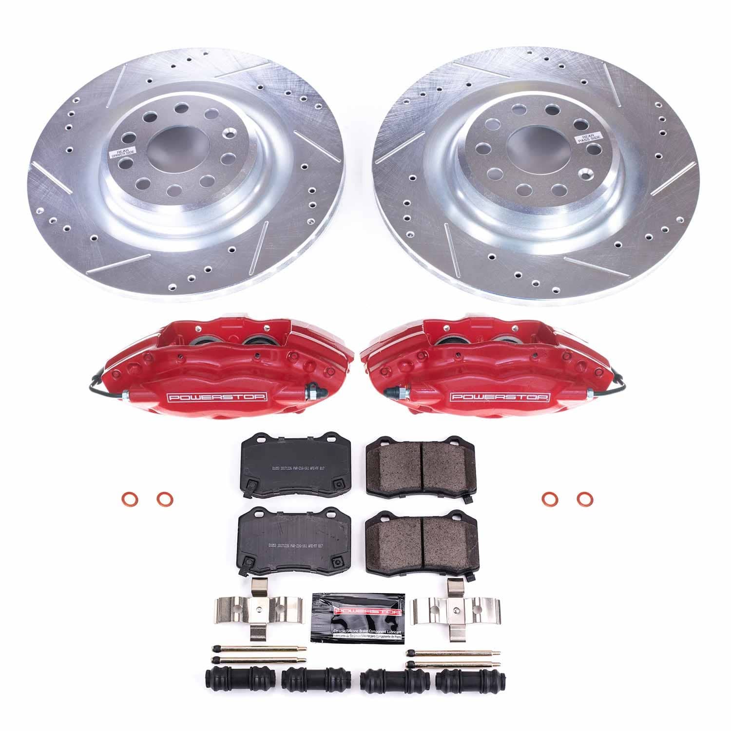 Power Stop - KC6799 - Rear - Disc Brake Pad/Caliper and Rotor Kit