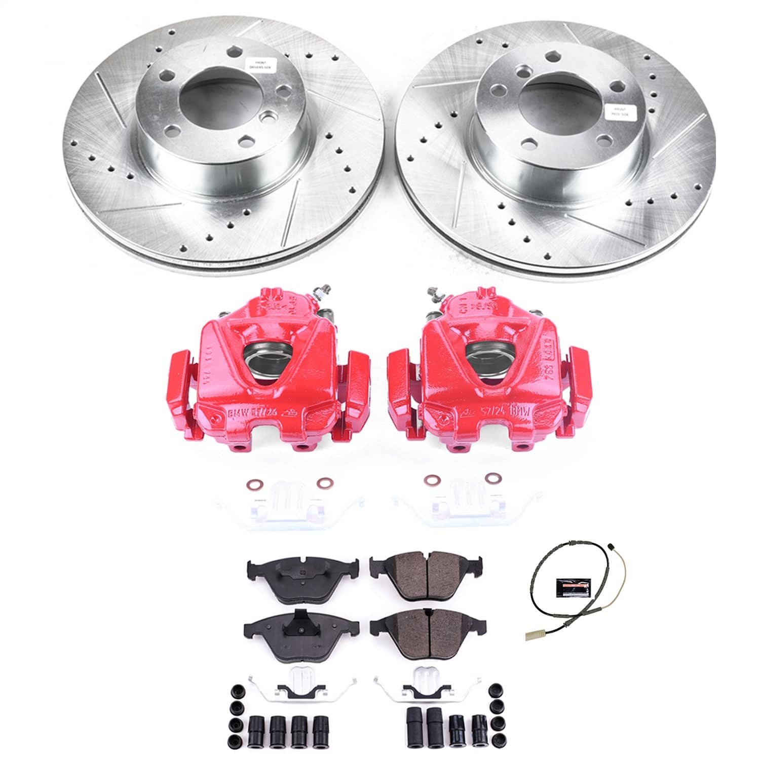 Power Stop - KC7026 - Front - Disc Brake Pad/Caliper and Rotor Kit