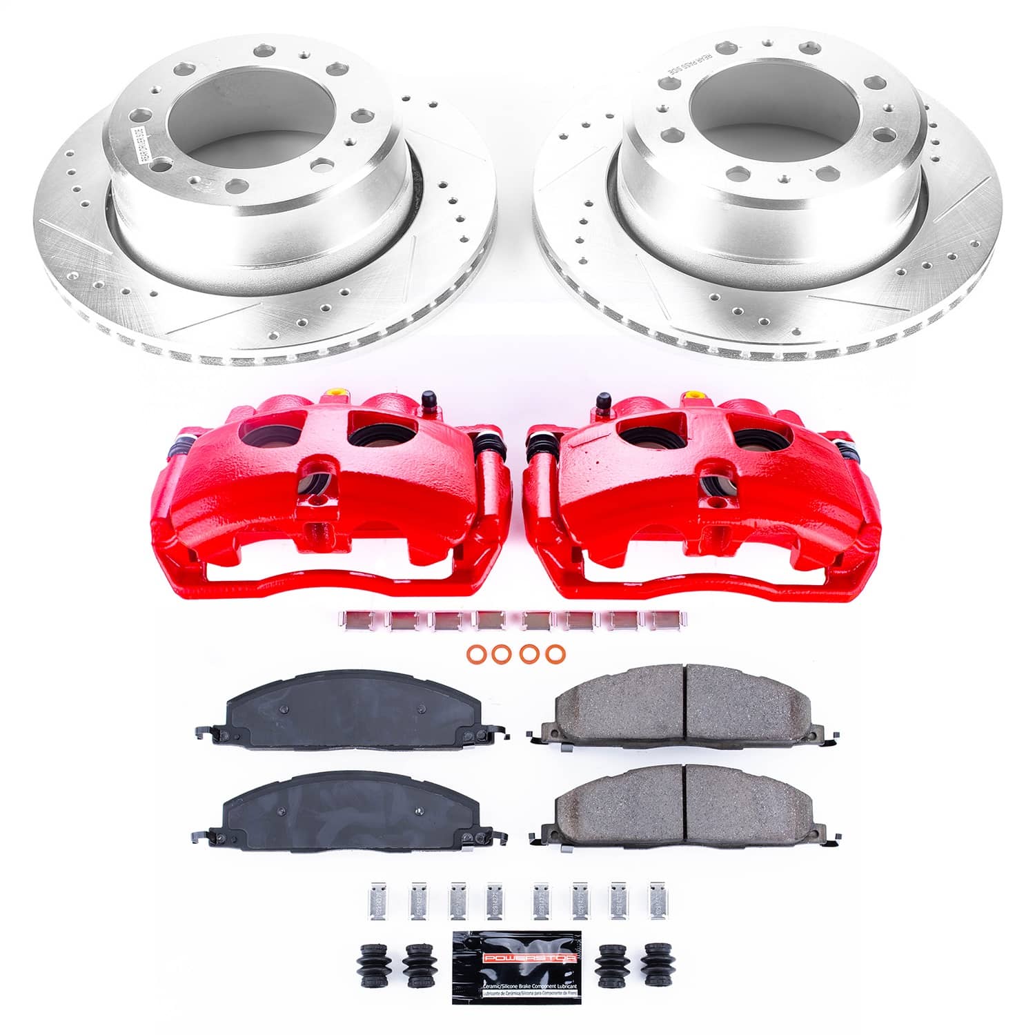Power Stop - KC7131A - Rear - Disc Brake Pad/Caliper and Rotor Kit