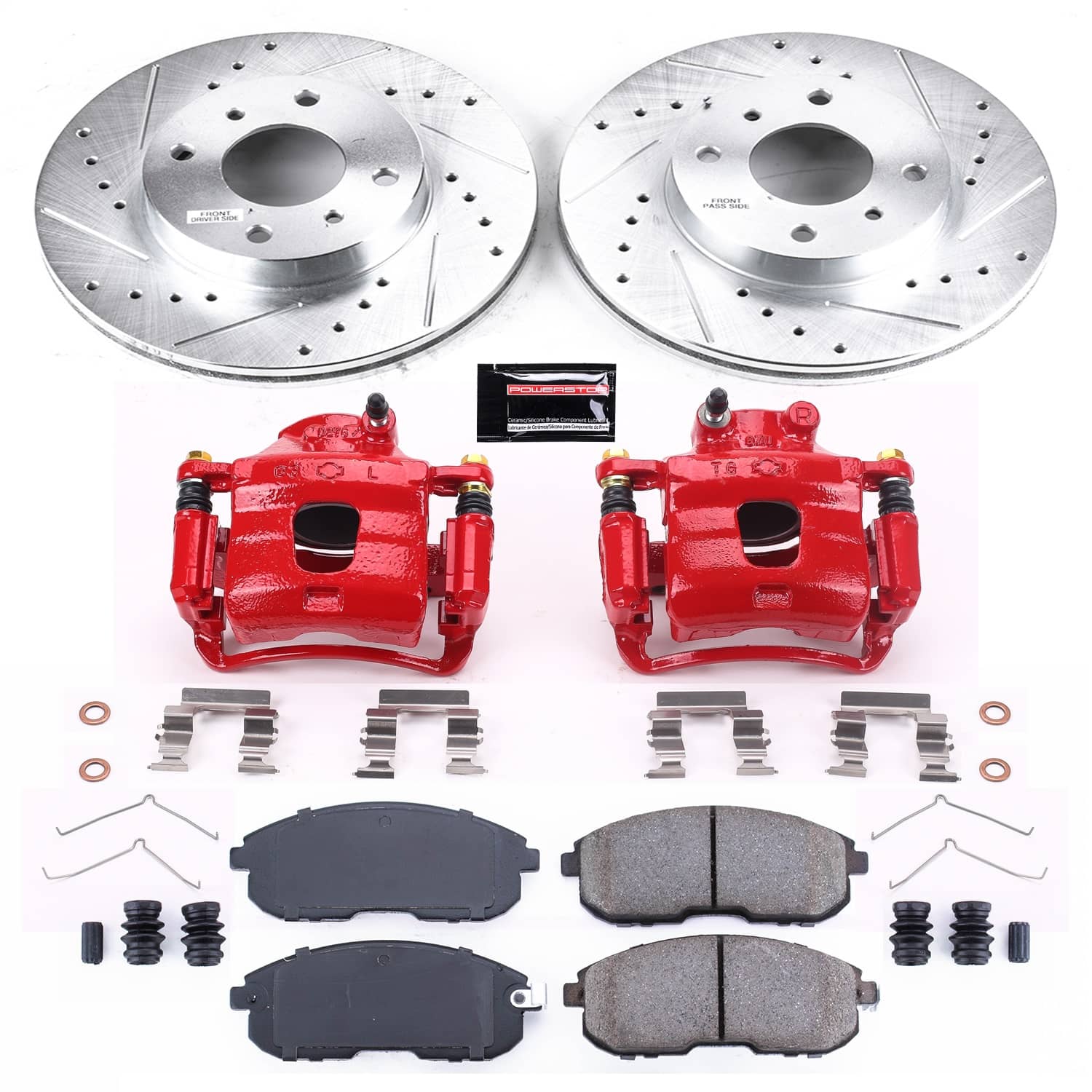 Power Stop - KC749 - Front - Disc Brake Pad/Caliper and Rotor Kit
