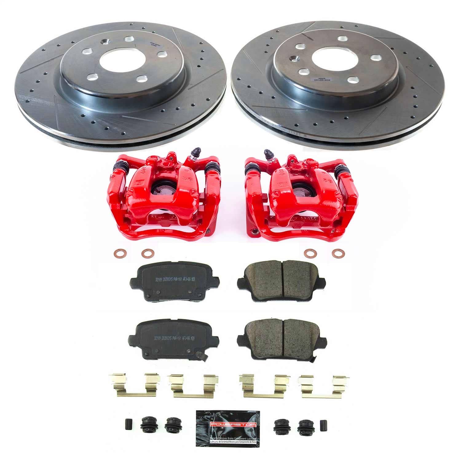 Power Stop - KC8487 - Rear - Disc Brake Pad and Rotor Kit