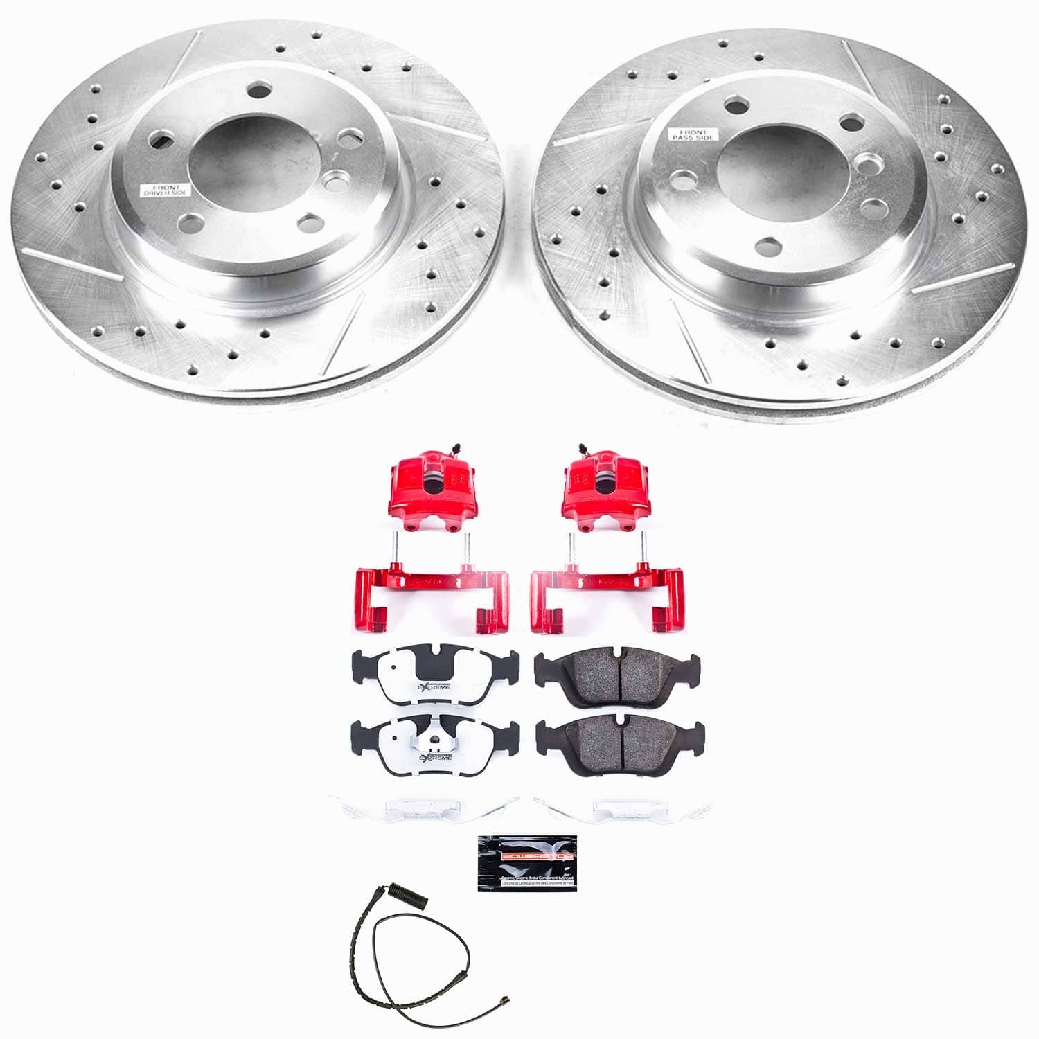 Power Stop - KC867-26 - Front - Disc Brake Pad/Caliper and Rotor Kit