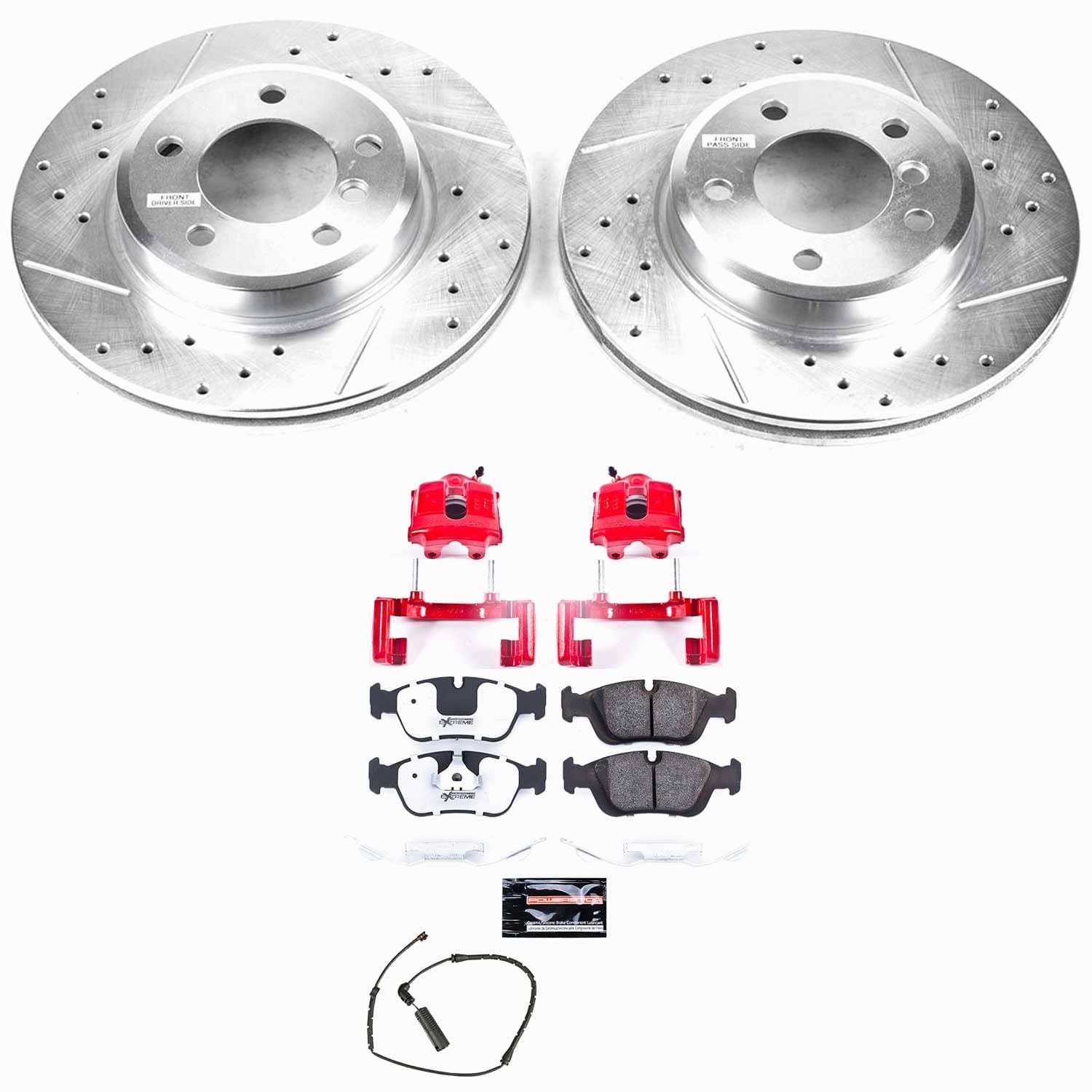 Power Stop - KC869-26 - Front - Disc Brake Pad/Caliper and Rotor Kit