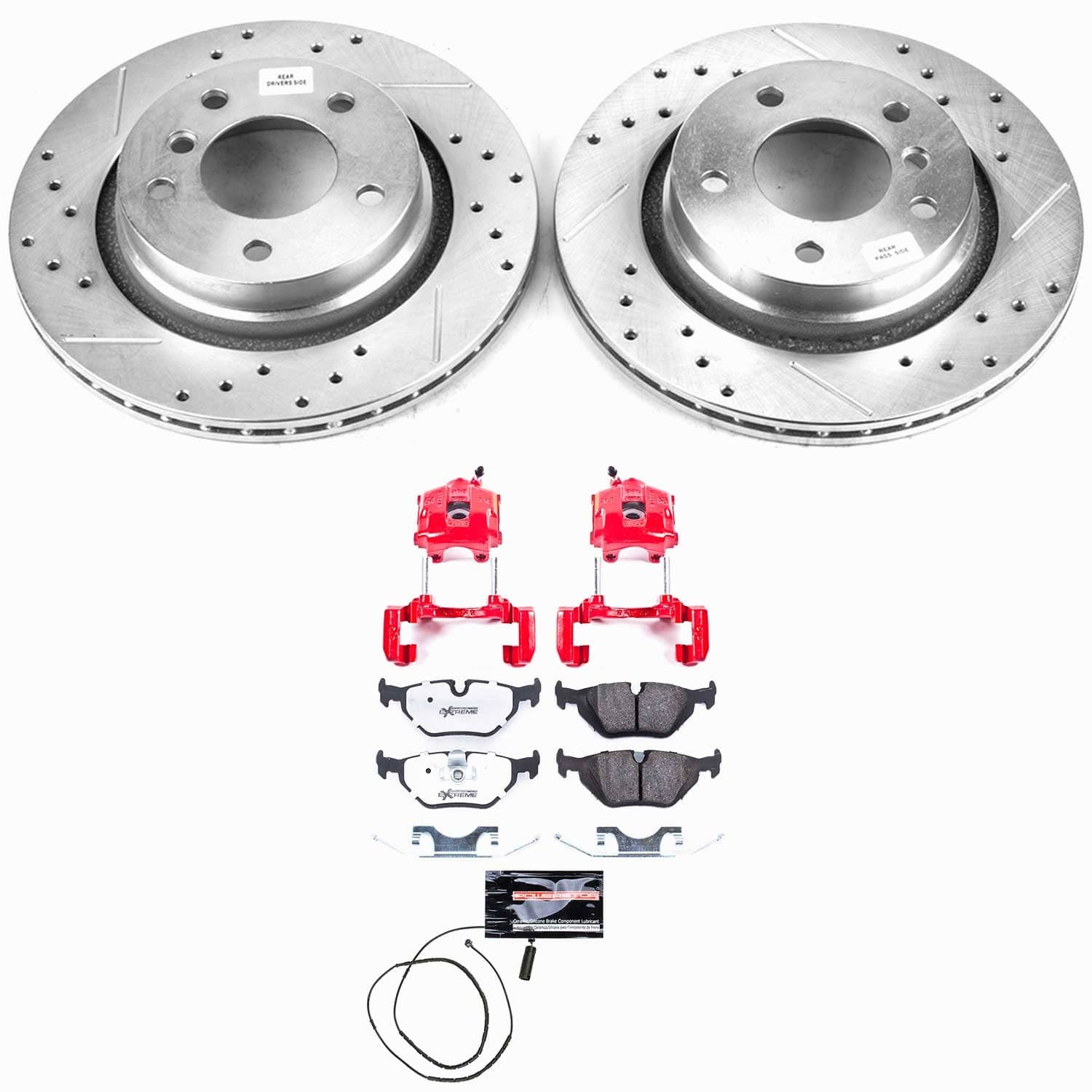 Power Stop - KC877-26 - Rear - Disc Brake Pad/Caliper and Rotor Kit