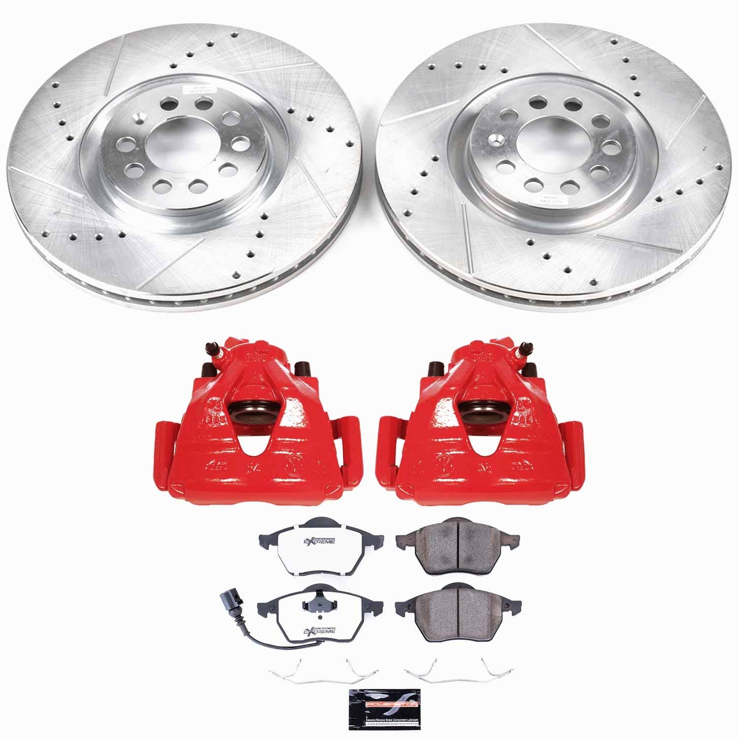 Power Stop - KC914-26 - Front - Disc Brake Pad/Caliper and Rotor Kit
