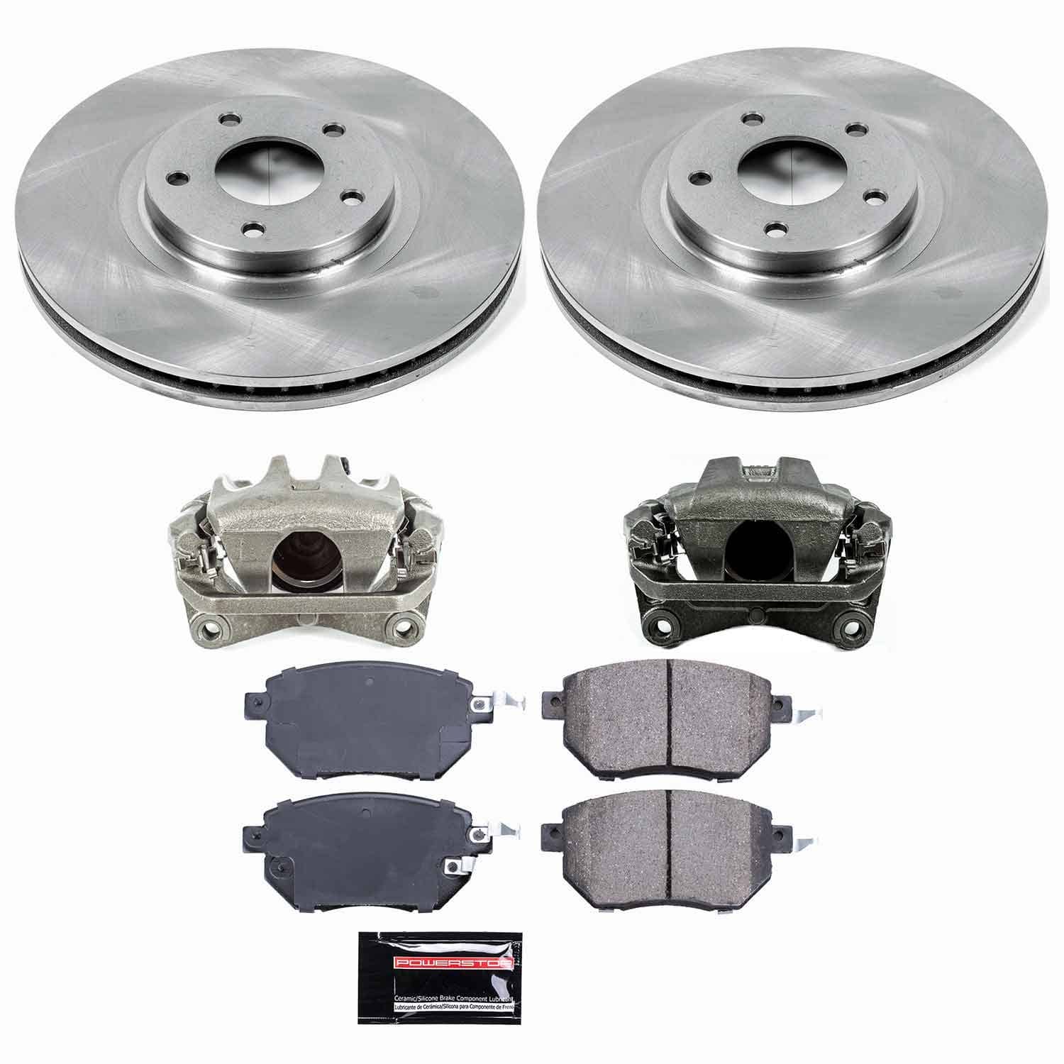 Power Stop - KCOE091A - Front - Disc Brake Pad/Caliper and Rotor Kit