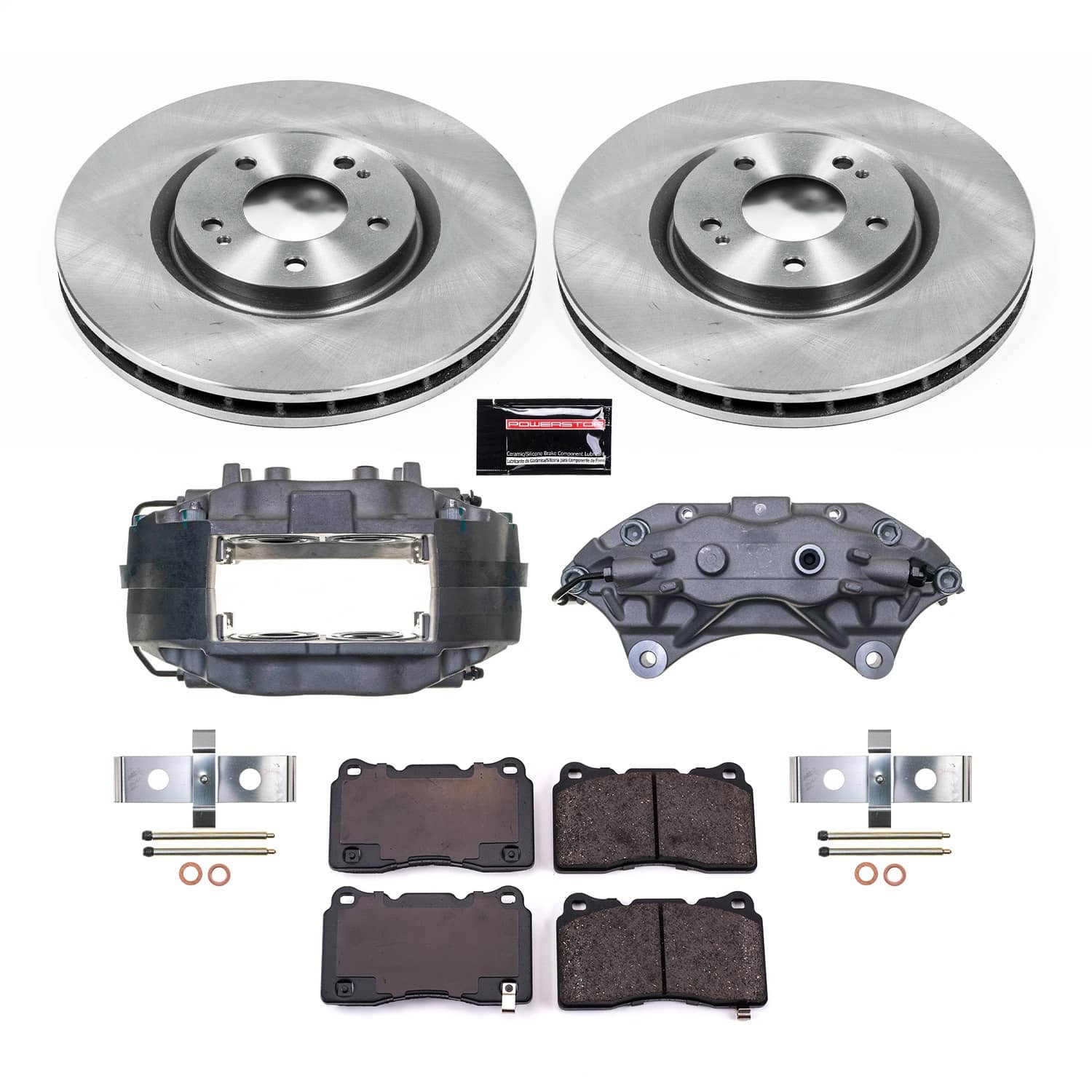 Power Stop - KCOE107 - Front - Disc Brake Pad/Caliper and Rotor Kit