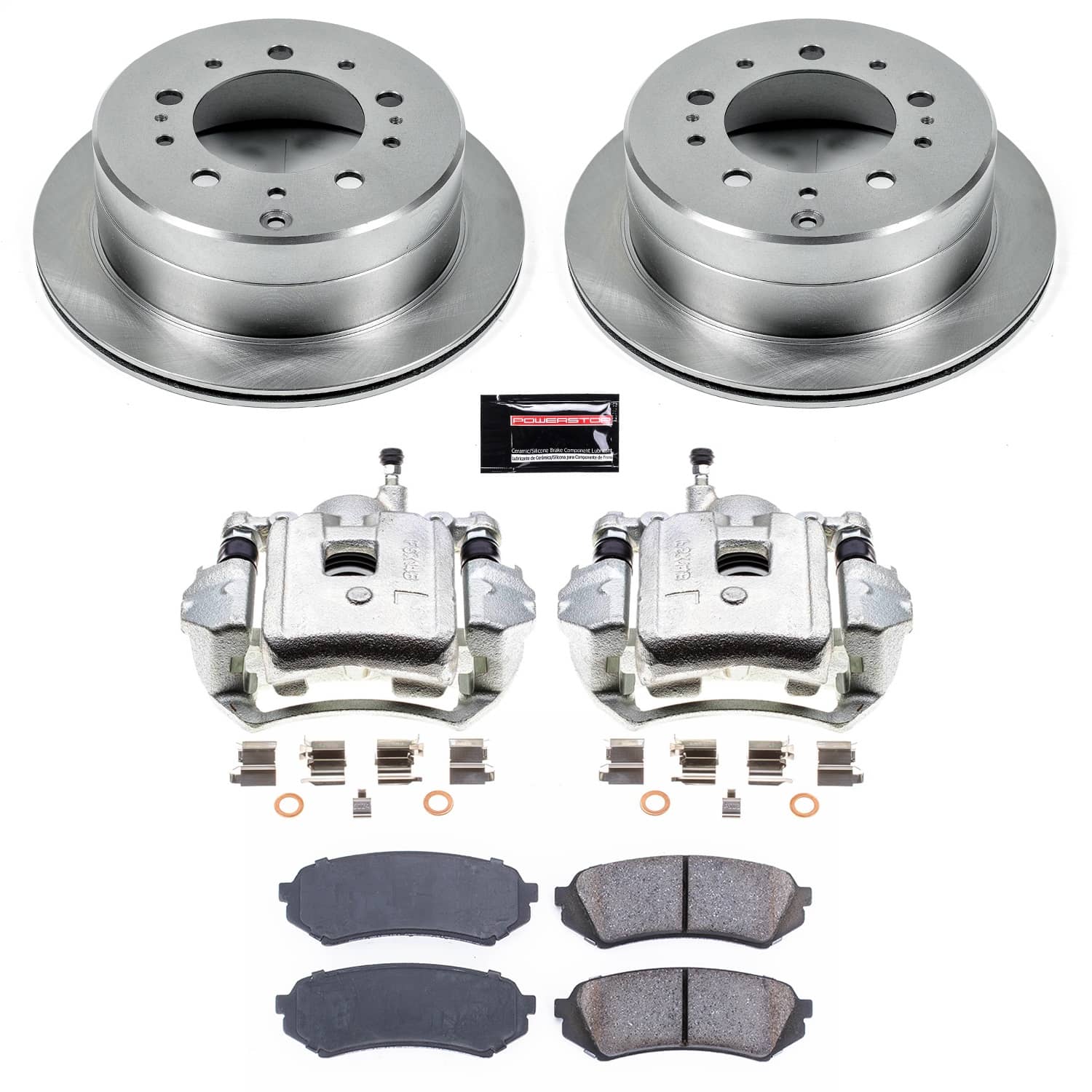 Power Stop - KCOE1134 - Rear - Disc Brake Pad/Caliper and Rotor Kit