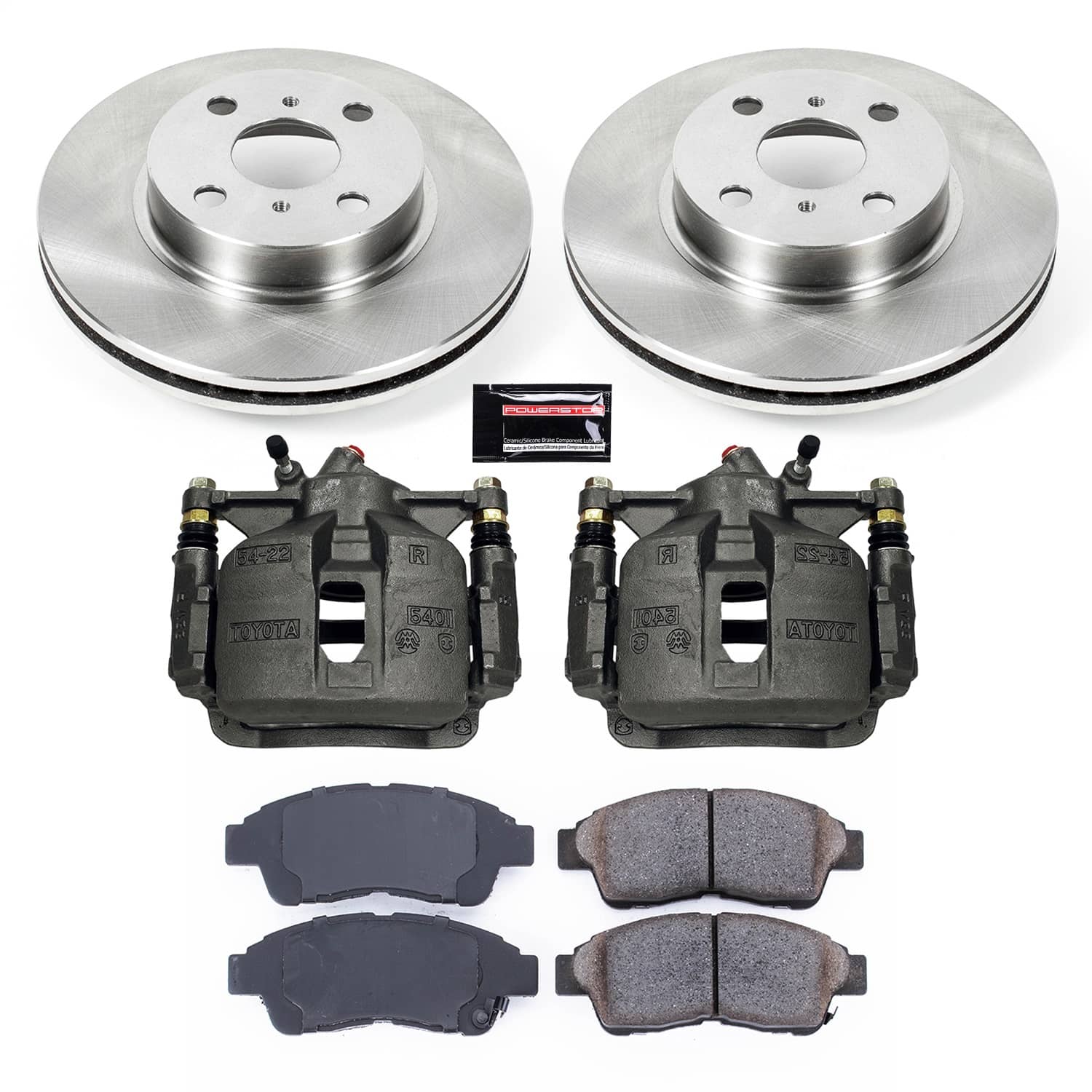 Power Stop - KCOE1151 - Front - Disc Brake Pad/Caliper and Rotor Kit