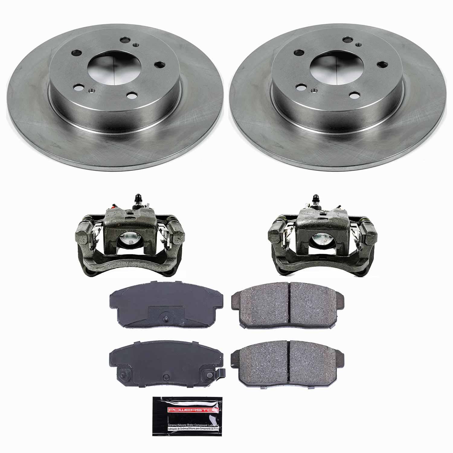 Power Stop - KCOE1169 - Rear - Disc Brake Pad/Caliper and Rotor Kit