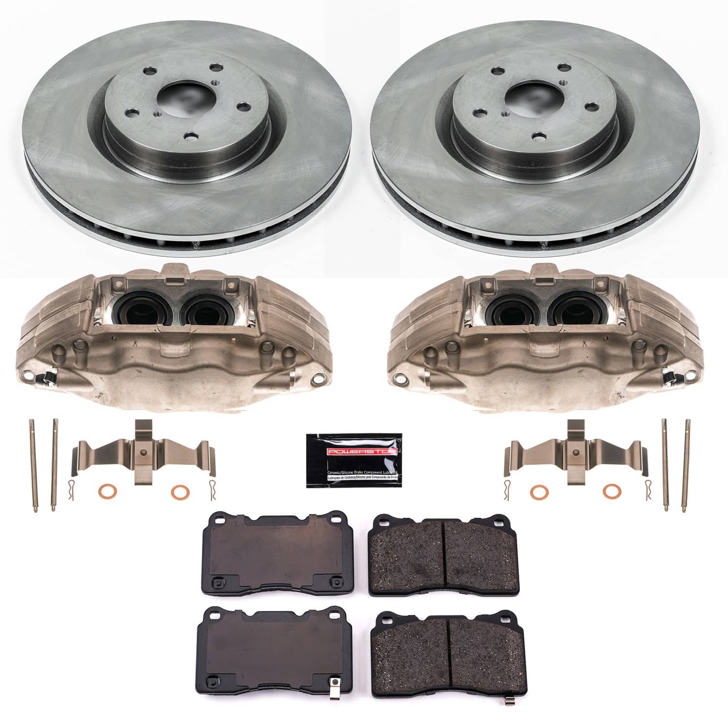 Power Stop - KCOE131 - Front - Disc Brake Pad/Caliper and Rotor Kit