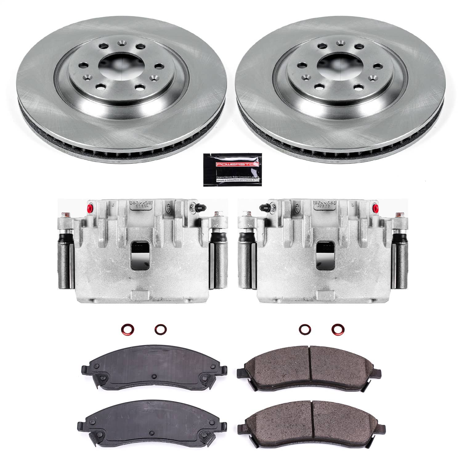 Power Stop - KCOE1449 - Front - Disc Brake Pad/Caliper and Rotor Kit