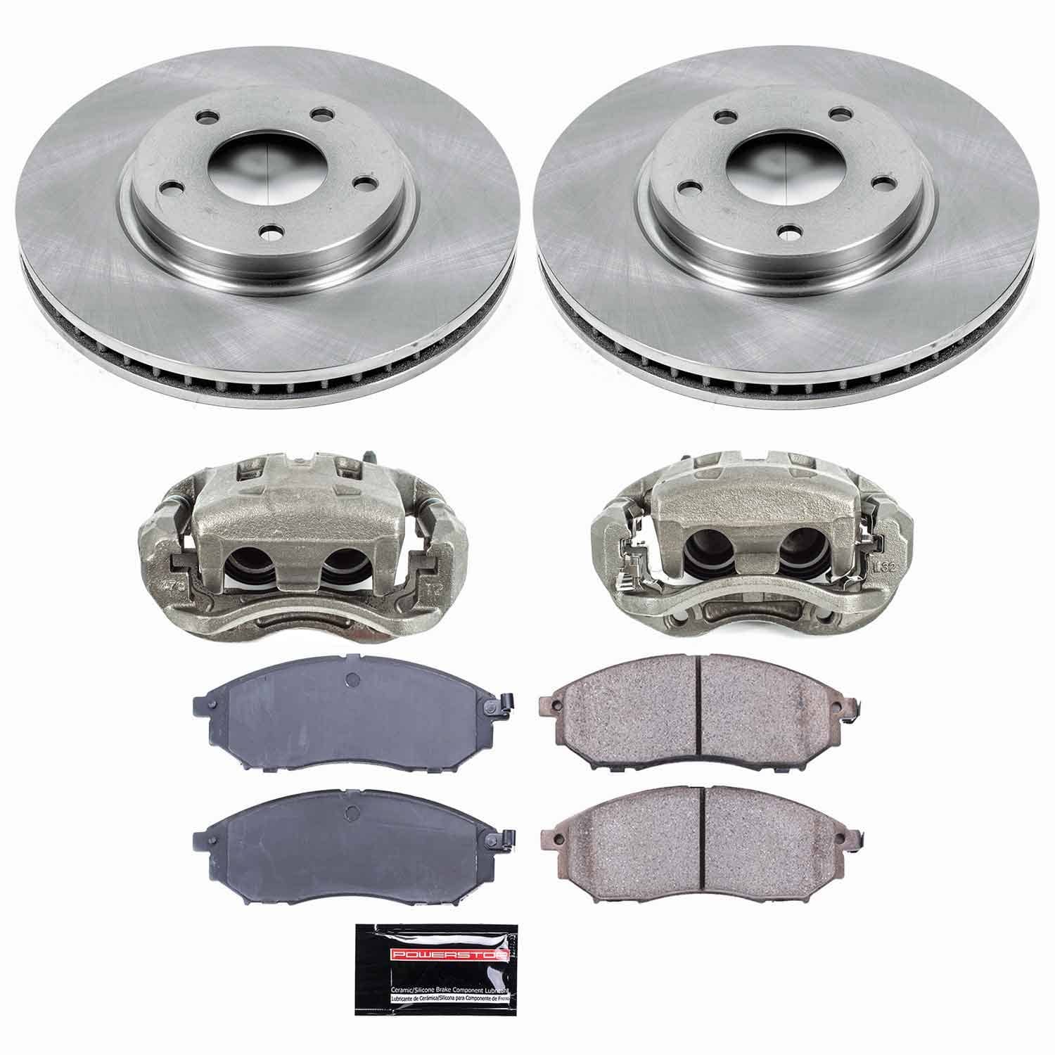 Power Stop - KCOE152 - Front - Disc Brake Pad/Caliper and Rotor Kit