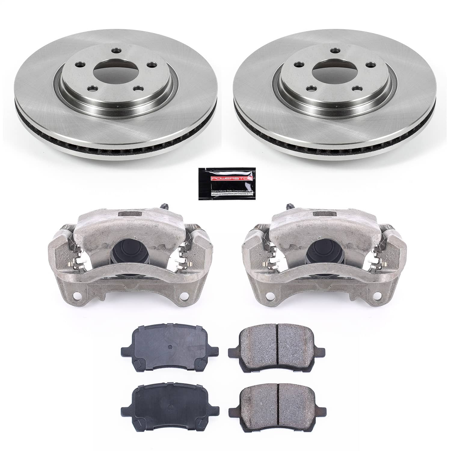 Power Stop - KCOE1614B - Front - Disc Brake Pad/Caliper and Rotor Kit