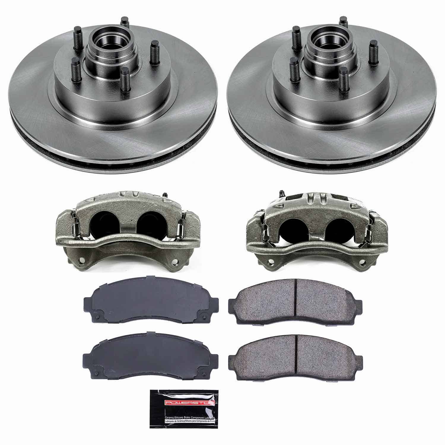 Power Stop - KCOE1857 - Front - Disc Brake Pad/Caliper and Rotor Kit