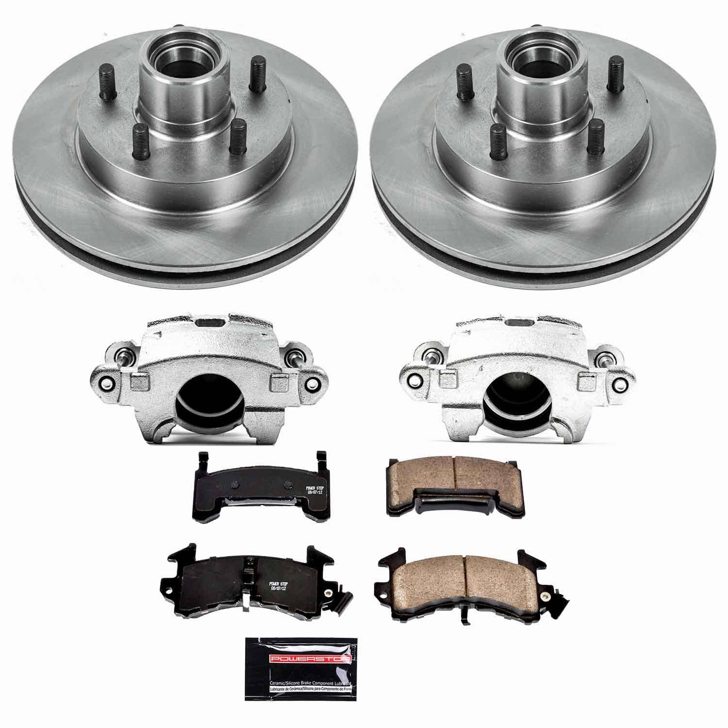 Power Stop - KCOE1985 - Front - Disc Brake Pad/Caliper and Rotor Kit