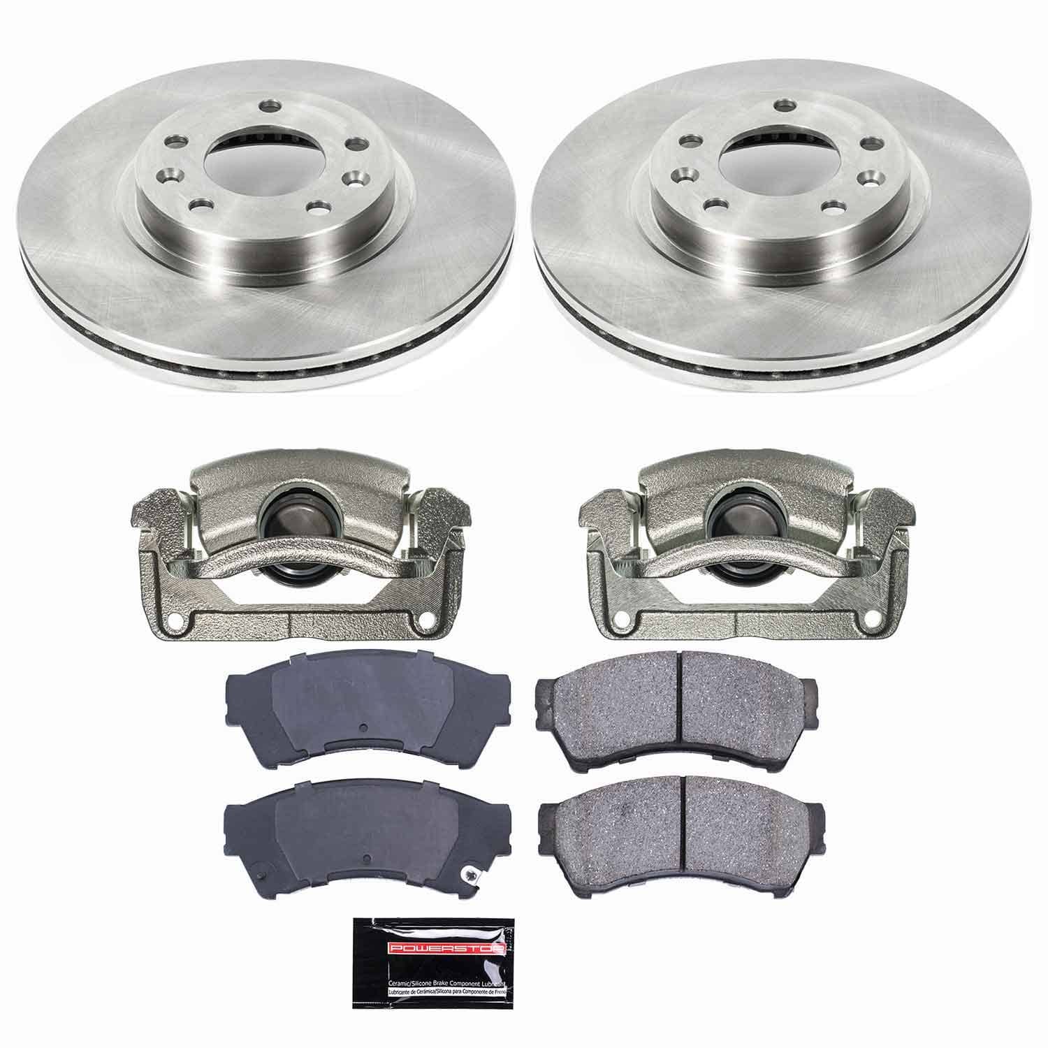 Power Stop - KCOE199 - Front - Disc Brake Pad/Caliper and Rotor Kit